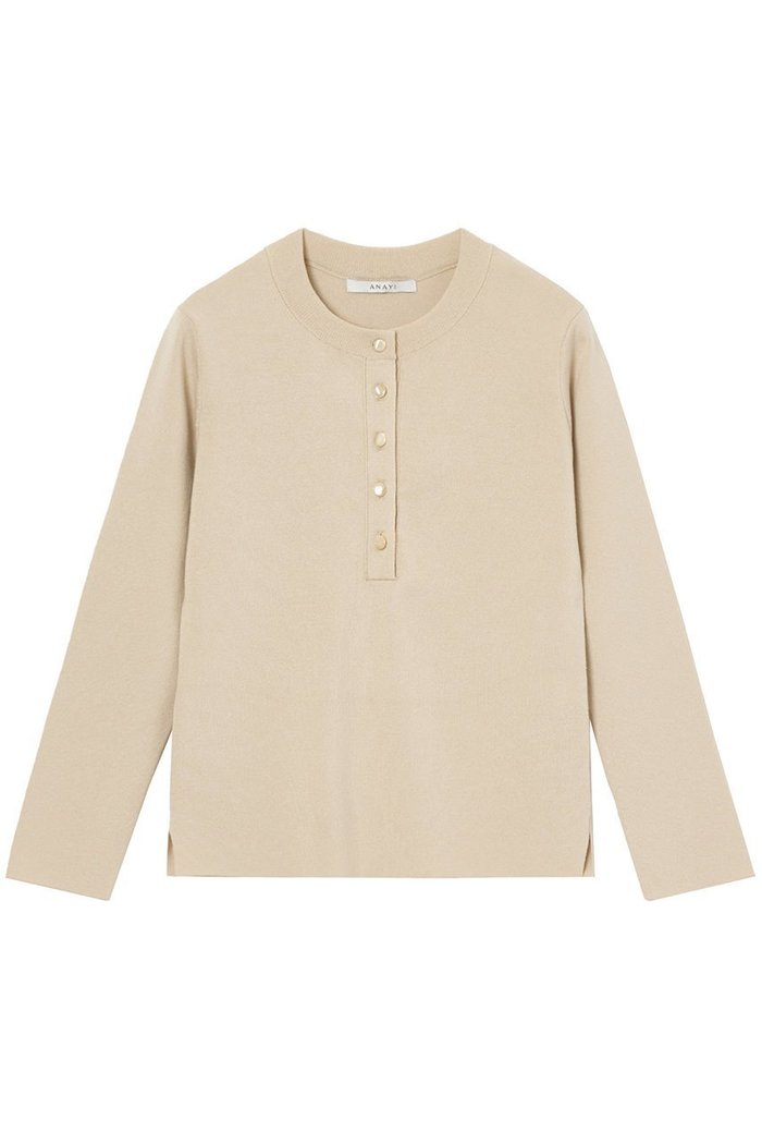 【アナイ/ANAYI】のコットンポリエステルヘンリープルオーバー インテリア・キッズ・メンズ・レディースファッション・服の通販 founy(ファニー) https://founy.com/ ファッション Fashion レディースファッション Ladies' Fashion Online トップス・カットソー Tops/Tshirt ニット Knit Tops プルオーバー Pullover インナー Inner エレガント 上品 Elegant シンプル Simple ジャケット Jacket トレンド Trend ボトム Bottom 再入荷 Restock/Back In Stock/Re Arrival |ID: prp329100004593274 ipo3291000000032613944