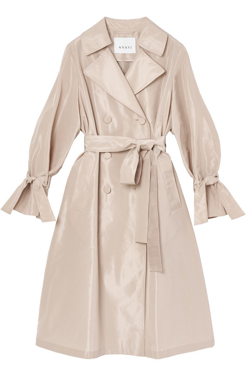 【アナイ/ANAYI】のシャイニータフタドレストレンチコート 人気、トレンドファッション・服の通販 founy(ファニー) 　ファッション　Fashion　レディースファッション　Ladies' Fashion Online　アウター　Coat Outerwear　コート　Coats　トレンチコート　Trench Coats　ワンピース　Dress　ドレス　Party Dresses　おすすめ　Recommend　エレガント 上品　Elegant　タフタ　Taffeta　ロング　Long　再入荷　Restock/Back In Stock/Re Arrival　 other-1|ID: prp329100004593282 ipo3291000000032613998