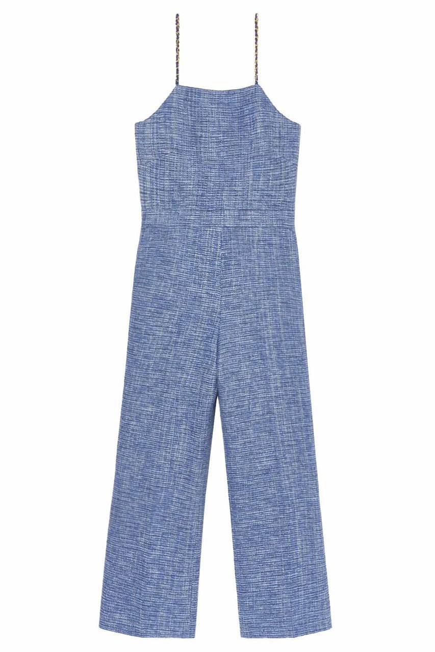 【アナイ/ANAYI】のメランジツイードオールインワン インテリア・キッズ・メンズ・レディースファッション・服の通販 founy(ファニー) 　ファッション　Fashion　レディースファッション　Ladies' Fashion Online　パンツ　Pants　おすすめ　Recommend　グラデーション　Gradation　チェーン　Chain　ツイード　Tweed　デニム　Denim　ブライト　Bright　メランジ　Melange　ラップ　Wrap　ワイド　Wide　エレガント 上品　Elegant　再入荷　Restock/Back In Stock/Re Arrival　春　Spring　インディゴ|ID: prp329100004593286 ipo3291000000032614026