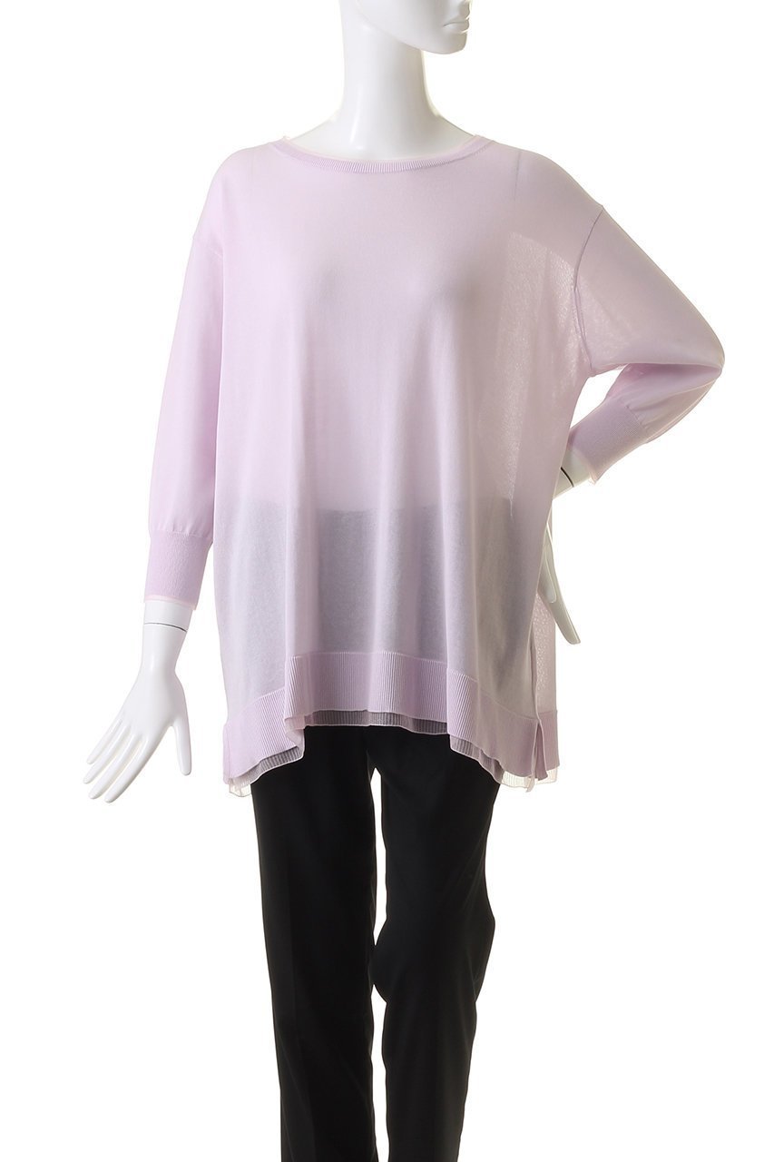 【アナイ/ANAYI】のシアーリブレイヤードプルオーバー 人気、トレンドファッション・服の通販 founy(ファニー) 　ファッション　Fashion　レディースファッション　Ladies' Fashion Online　トップス・カットソー　Tops/Tshirt　ニット　Knit Tops　プルオーバー　Pullover　シアー　Sheer　シンプル　Simple　トレンド　Trend　再入荷　Restock/Back In Stock/Re Arrival　other-2|ID: prp329100004593297 ipo3291000000032614091