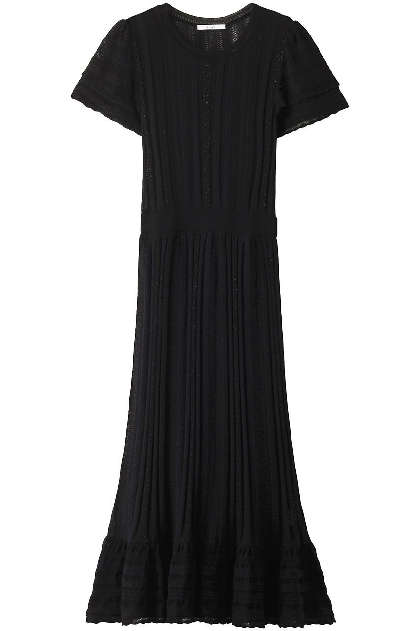 【アナイ/ANAYI】のイタリアンニットレースドレス 人気、トレンドファッション・服の通販 founy(ファニー) 　ファッション　Fashion　レディースファッション　Fashion for Women　ワンピース　Dresses　フォーマル・パーティードレス・結婚式用ドレス　Elegant & Casual Dresses　チュニック　Tunic Tops & Dresses　おすすめ　Recommended / Our Picks　イタリア　Italy　ジャカード／ジャガード　Jacquard, Woven Pattern　チュニック　Tunic, Long Top　パーティ　Party, Party Style　レース　Lace, Lace Fabric　ロング　Long, Long-Length　再入荷　Restock / Back in Stock　 other-1|ID: prp329100004593310 ipo3291000000035052940