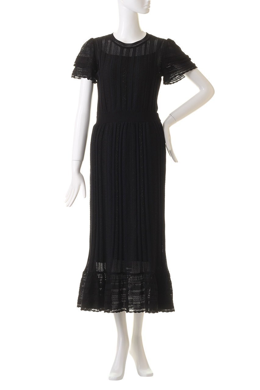 【アナイ/ANAYI】のイタリアンニットレースドレス 人気、トレンドファッション・服の通販 founy(ファニー) 　ファッション　Fashion　レディースファッション　Fashion for Women　ワンピース　Dresses　フォーマル・パーティードレス・結婚式用ドレス　Elegant & Casual Dresses　チュニック　Tunic Tops & Dresses　おすすめ　Recommended / Our Picks　イタリア　Italy　ジャカード／ジャガード　Jacquard, Woven Pattern　チュニック　Tunic, Long Top　パーティ　Party, Party Style　レース　Lace, Lace Fabric　ロング　Long, Long-Length　再入荷　Restock / Back in Stock　other-2|ID: prp329100004593310 ipo3291000000035052943