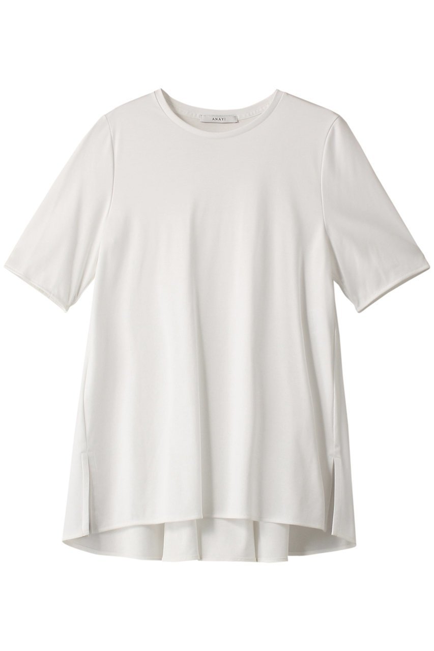 【アナイ/ANAYI】のコットンスムース後ろフレアプルオーバー 人気、トレンドファッション・服の通販 founy(ファニー) 　ファッション　Fashion　レディースファッション　Ladies' Fashion Online　トップス・カットソー　Tops/Tshirt　シャツ/ブラウス　Shirts/Blouses　ロング / Tシャツ　T-Shirts　プルオーバー　Pullover　カットソー　Cut and Sewn　おすすめ　Recommend　カットソー　Cut And Sew　ショート　Short　スリット　Slit　スリーブ　Sleeve　フェミニン　Feminine　フリル　Frills　フレア　Flare　エレガント 上品　Elegant　再入荷　Restock/Back In Stock/Re Arrival　 other-1|ID: prp329100004593312 ipo3291000000032614180