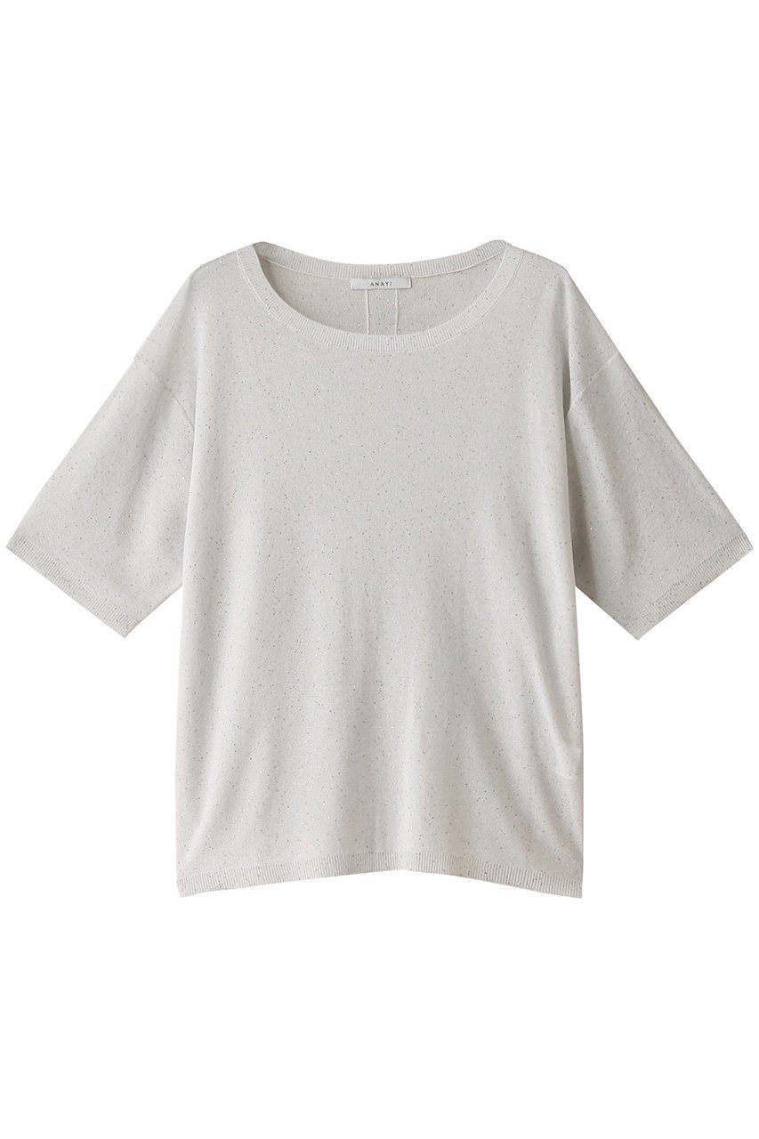 【アナイ/ANAYI】のマルチカラースパングルTプルオーバー インテリア・キッズ・メンズ・レディースファッション・服の通販 founy(ファニー) 　ファッション　Fashion　レディースファッション　Fashion for Women　トップス・カットソー　Cut & Sew Tops　ニット　Knit Tops & Sweaters　カジュアルプルオーバー・ニットトップス　Pullovers & Knit Tops / Casual Pullovers　トレンド　Trend, Trending Now　ファブリック　Fabric, Textile　再入荷　Restock / Back in Stock　オフホワイト|ID: prp329100004593313 ipo3291000000035052948
