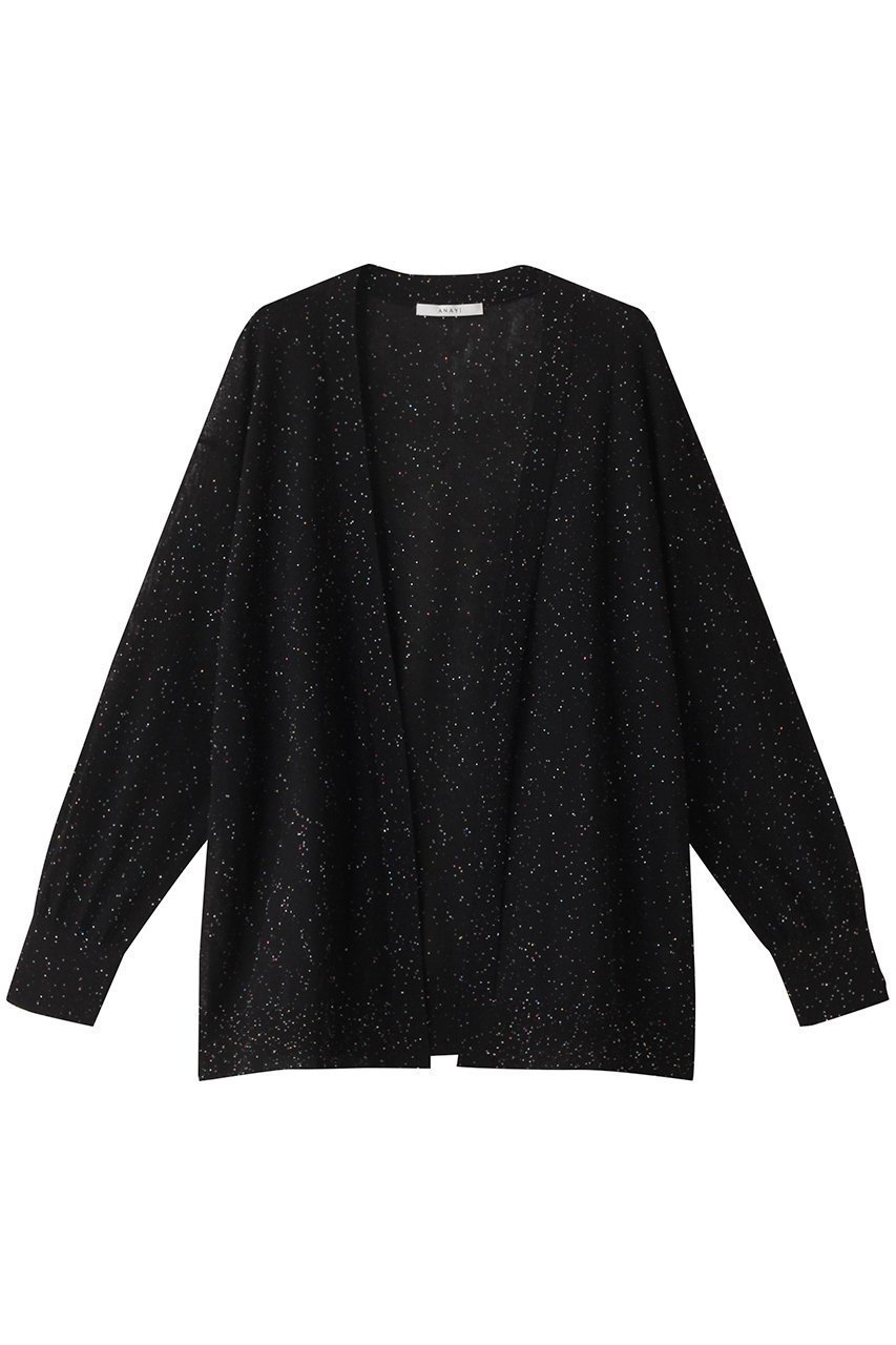 【アナイ/ANAYI】のマルチカラースパングルVカーディガン インテリア・キッズ・メンズ・レディースファッション・服の通販 founy(ファニー) 　ファッション　Fashion　レディースファッション　Ladies' Fashion Online　トップス・カットソー　Tops/Tshirt　ニット　Knit Tops　カーディガン　Cardigans　カーディガン　Cardigan　シンプル　Simple　再入荷　Restock/Back In Stock/Re Arrival　ブラック|ID: prp329100004593314 ipo3291000000032614197