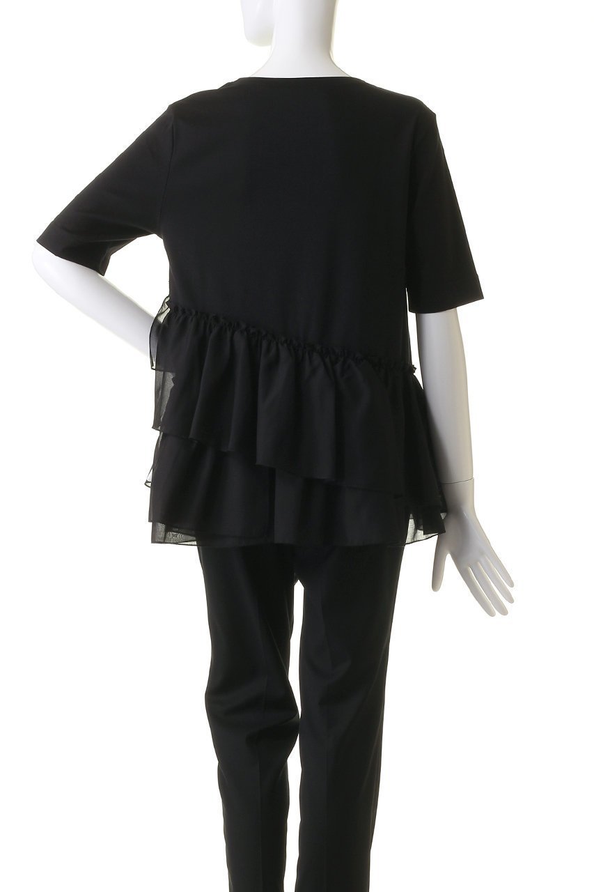 【アナイ/ANAYI】のコットンスムースフリルデザインプルオーバー 人気、トレンドファッション・服の通販 founy(ファニー) ファッション Fashion レディースファッション Fashion for Women トップス・カットソー Cut & Sew Tops シャツ・ブラウス・オフィスカジュアル Elegant Blouses & Button-Ups ロングTシャツ・Tシャツ Longline T-Shirts & Tees カジュアルプルオーバー・ニットトップス Pullovers & Knit Tops / Casual Pullovers カットソー・ベーシックTシャツ Cut-and-Sewn Tops / Stretch Tees & Basics アシンメトリー Asymmetrical Style ショート Short, Short Length スリーブ Sleeve, Long Sleeve / Short Sleeve フリル Frill, Ruffle ランダム Random, Irregular 再入荷 Restock / Back in Stock 半袖 Short Sleeve, Half Sleeve other-4|ID: prp329100004593315 ipo3291000000035058137