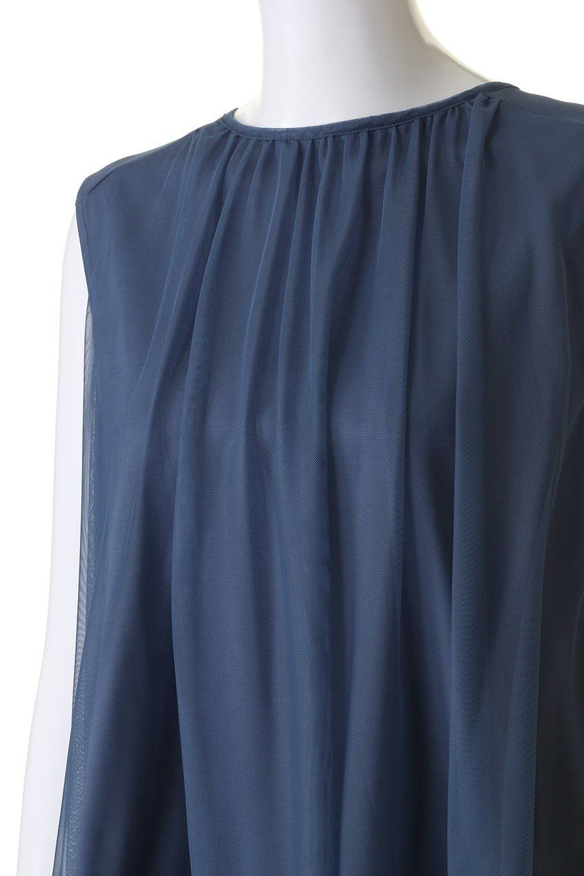 【アナイ/ANAYI】のカットソーチュールドッキングプルオーバー 人気、トレンドファッション・服の通販 founy(ファニー) 　ファッション　Fashion　レディースファッション　Fashion for Women　トップス・カットソー　Cut & Sew Tops　キャミソール&ノースリーブ　Camisoles & Sleeveless Tops　シャツ・ブラウス・オフィスカジュアル　Elegant Blouses & Button-Ups　ロングTシャツ・Tシャツ　Longline T-Shirts & Tees　カジュアルプルオーバー・ニットトップス　Pullovers & Knit Tops / Casual Pullovers　カットソー・ベーシックTシャツ　Cut-and-Sewn Tops / Stretch Tees & Basics　キャミソール　Camisole, Spaghetti Strap Top　ギャザー　Gathered, Ruffled　シアー　Sheer, See-Through　シンプル　Simple, Minimal　タンク　Tank Top, Sleeveless Top　チュール　Tulip, Tulip Motif　ノースリーブ　Sleeveless, No-Sleeve　フレア　Flare, Flared　再入荷　Restock / Back in Stock　other-5|ID: prp329100004593316 ipo3291000000035054478