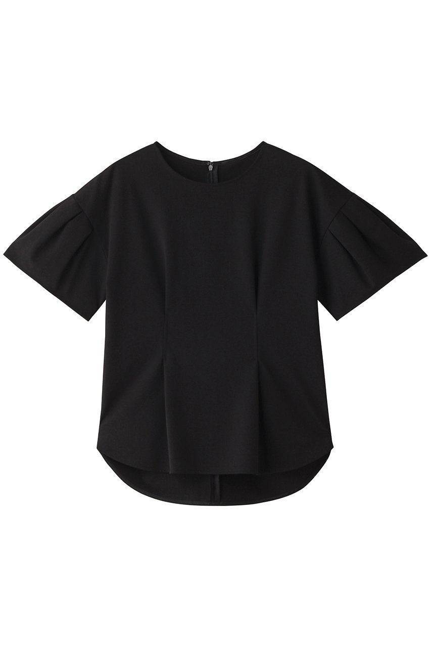 【アナイ/ANAYI】のストレッチポンチフレア袖プルオーバー インテリア・キッズ・メンズ・レディースファッション・服の通販 founy(ファニー) 　ファッション　Fashion　レディースファッション　Fashion for Women　トップス・カットソー　Cut & Sew Tops　シャツ・ブラウス・オフィスカジュアル　Elegant Blouses & Button-Ups　ロングTシャツ・Tシャツ　Longline T-Shirts & Tees　カジュアルプルオーバー・ニットトップス　Pullovers & Knit Tops / Casual Pullovers　カットソー・ベーシックTシャツ　Cut-and-Sewn Tops / Stretch Tees & Basics　ショート　Short, Short Length　ストレッチ　Stretch, Stretchy Fabric　スリーブ　Sleeve, Long Sleeve / Short Sleeve　ドロップ　Drop Shoulder, Dropped Style　フレア　Flare, Flared　ブラック|ID: prp329100004593318 ipo3291000000036028631