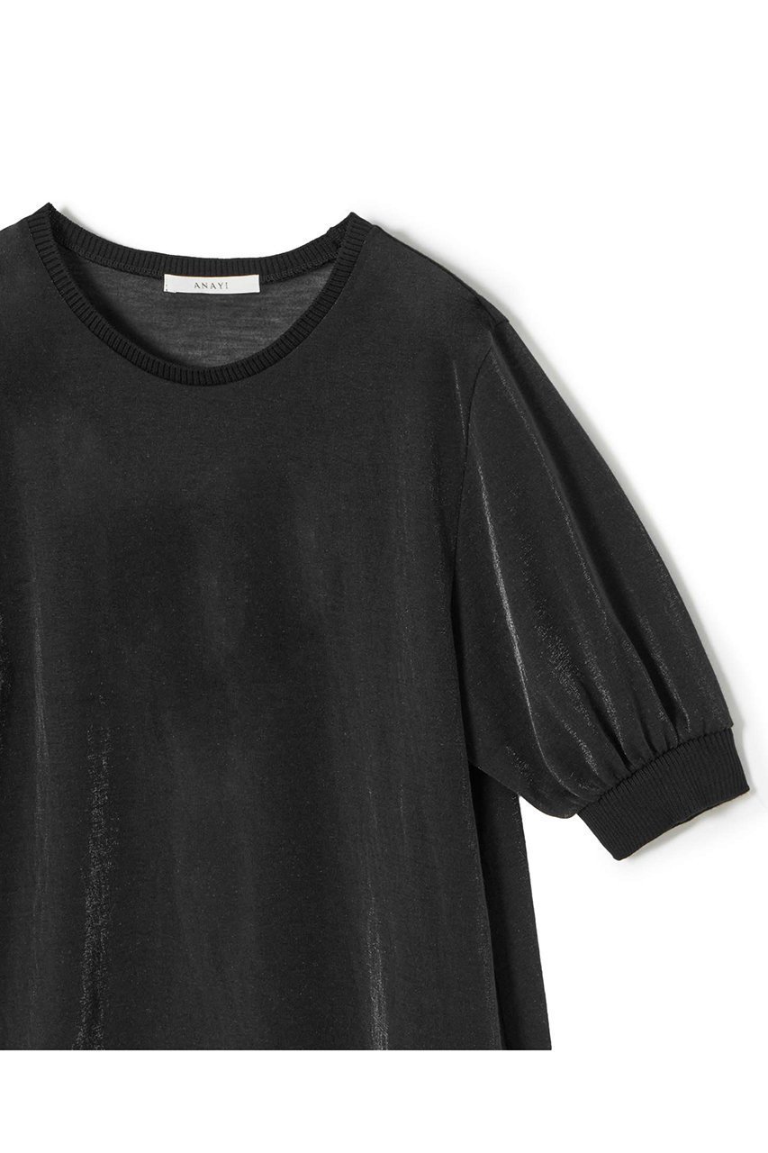 【アナイ/ANAYI】のプレーティング天竺半袖プルオーバー 人気、トレンドファッション・服の通販 founy(ファニー) 　ファッション　Fashion　レディースファッション　Fashion for Women　トップス・カットソー　Cut & Sew Tops　シャツ・ブラウス・オフィスカジュアル　Elegant Blouses & Button-Ups　ロングTシャツ・Tシャツ　Longline T-Shirts & Tees　カジュアルプルオーバー・ニットトップス　Pullovers & Knit Tops / Casual Pullovers　カットソー・ベーシックTシャツ　Cut-and-Sewn Tops / Stretch Tees & Basics　イエロー　Yellow　サマー　Summer, Summer Style　シアー　Sheer, See-Through　ショート　Short, Short Length　スリーブ　Sleeve, Long Sleeve / Short Sleeve　セットアップ　Set-Up, Coordinated Outfit　ビスチェ　Bustier, Corset Top　ブルゾン　Blouson, Bomber Jacket　プリント　Print, Printed Pattern　半袖　Short Sleeve, Half Sleeve　再入荷　Restock / Back in Stock　おすすめ　Recommended / Our Picks　夏　Summer　other-3|ID: prp329100004593323 ipo3291000000035053000