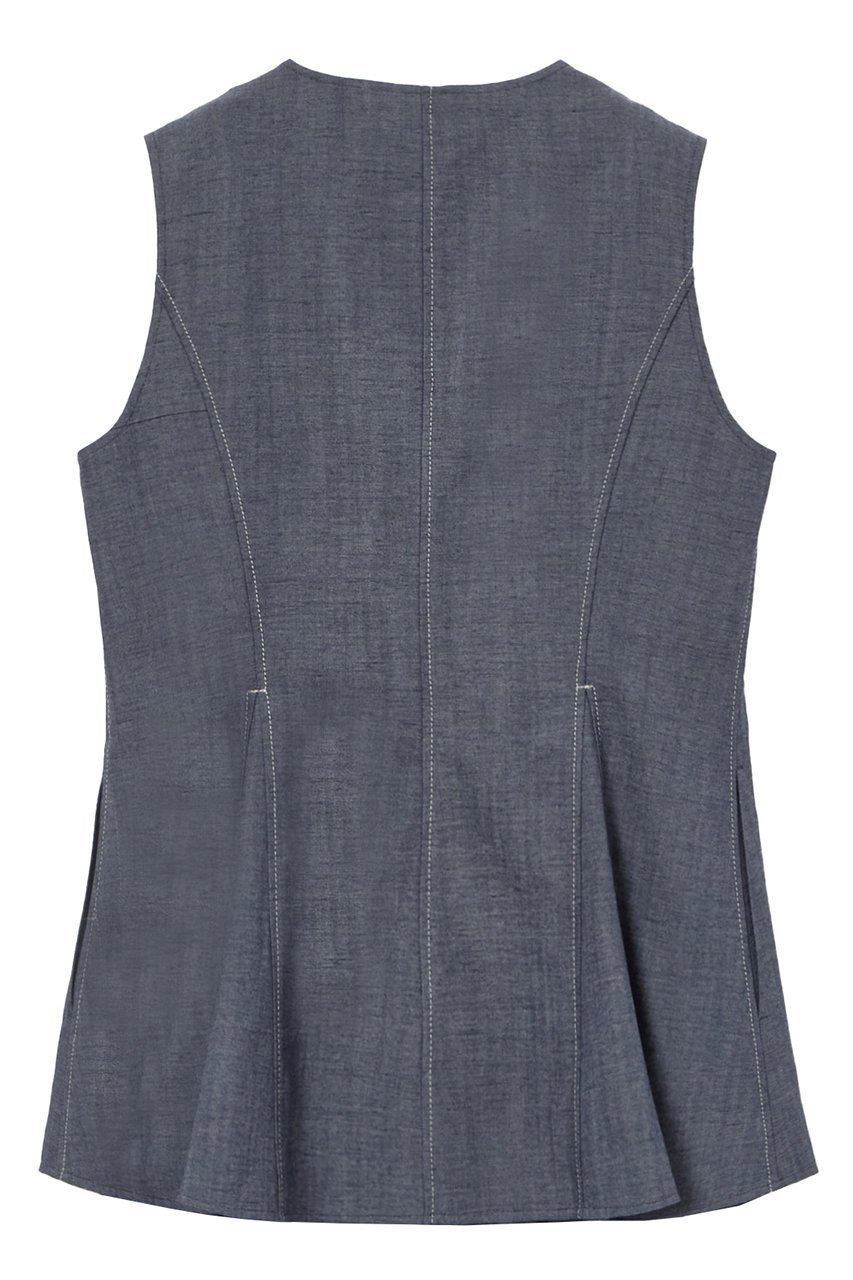 【アナイ/ANAYI】のシャンブレーペプラムジレ 人気、トレンドファッション・服の通販 founy(ファニー) 　ファッション　Fashion　レディースファッション　Ladies' Fashion Online　アウター　Coat Outerwear　ジャケット　Jackets　イエロー　Yellow　オックス　Ox　サマー　Summer　シャンブレー　Chambray　シンプル　Simple　ジャケット　Jacket　セットアップ　Set Up　バランス　Balance　ブルゾン　Blouson　プリント　Print　プリーツ　Pleats　ベスト　Vest　ボトム　Bottom　ポケット　Pocket　マキシ　Maxi　再入荷　Restock/Back In Stock/Re Arrival　おすすめ　Recommend　夏　Summer　other-2|ID: prp329100004593325 ipo3291000000032614281