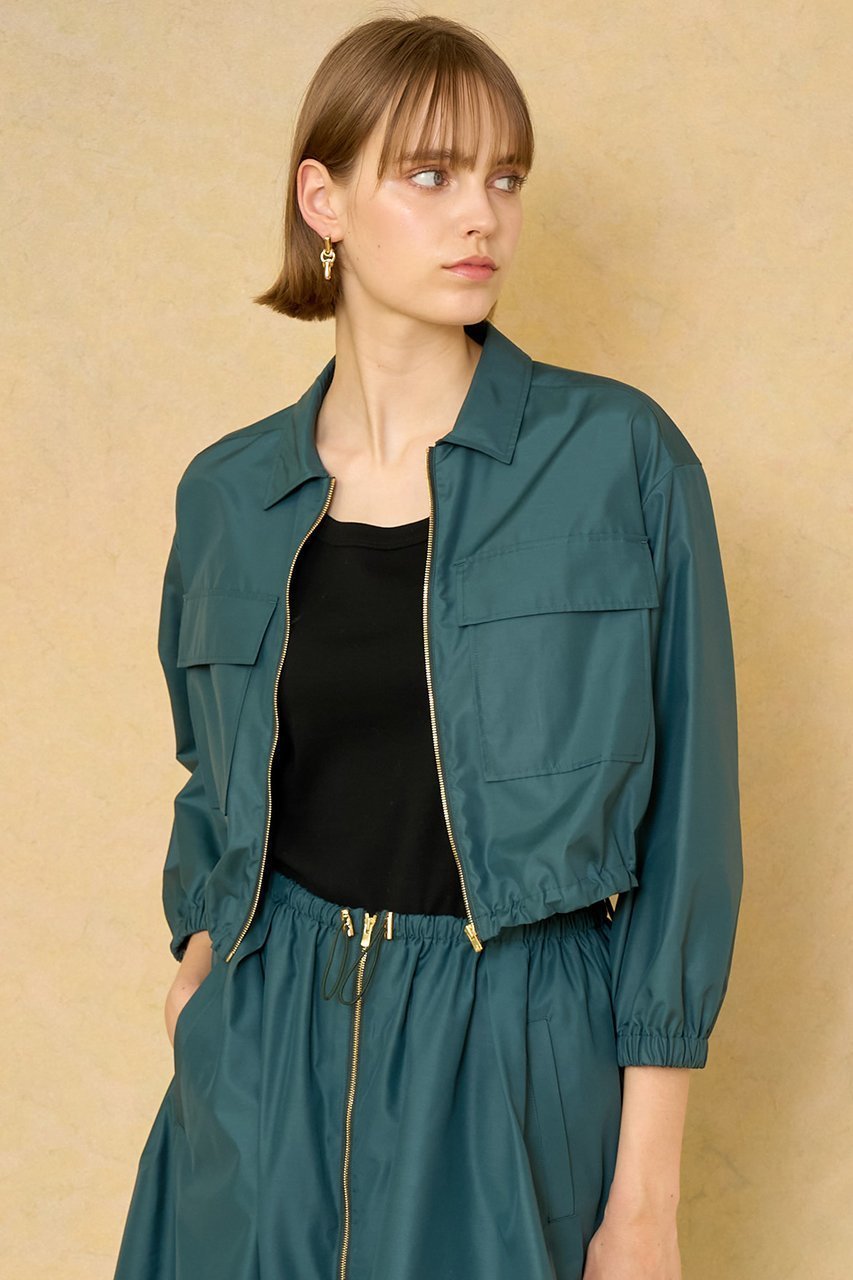 【アナイ/ANAYI】のポリタフタポケットブルゾン 人気、トレンドファッション・服の通販 founy(ファニー) 　ファッション　Fashion　レディースファッション　Fashion for Women　アウター　Coat / Outerwear Collection　レディースジャケット・軽アウター　Jackets　ブルゾンジャケット・スポーティアウター　Blouson Jackets　イエロー　Yellow　インナー　Innerwear　サマー　Summer, Summer Style　ジャケット　Jacket, Outerwear　スピンドル　Spindle, Drawcord　セットアップ　Set-Up, Coordinated Outfit　タイプライター　Typewriter Fabric, Crisp Cotton　タフタ　Taffeta, Structured Fabric　ブルゾン　Blouson, Bomber Jacket　プリント　Print, Printed Pattern　ポケット　Pocket, Pocket Detail　モダン　Modern, Contemporary　ワーク　Workwear, Utility Style　夏　Summer　other-7|ID: prp329100004593326 ipo3291000000035989706