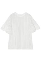 【アナイ/ANAYI】のシアーストライプフリル袖ブラウス 人気、トレンドファッション・服の通販 founy(ファニー) ファッション Fashion レディースファッション Ladies' Fashion Online トップス・カットソー Tops/Tshirt シャツ/ブラウス Shirts/Blouses ボリュームスリーブ / フリル袖 Volume Sleeve イエロー Yellow キャミソール Camisole サマー Summer シャドー Shadow ショート Short ストライプ Stripe スリーブ Sleeve セットアップ Set Up ビスチェ Bustier ブルゾン Blouson プリント Print ランダム Random レース Race 再入荷 Restock/Back In Stock/Re Arrival 夏 Summer |ID:prp329100004593328
