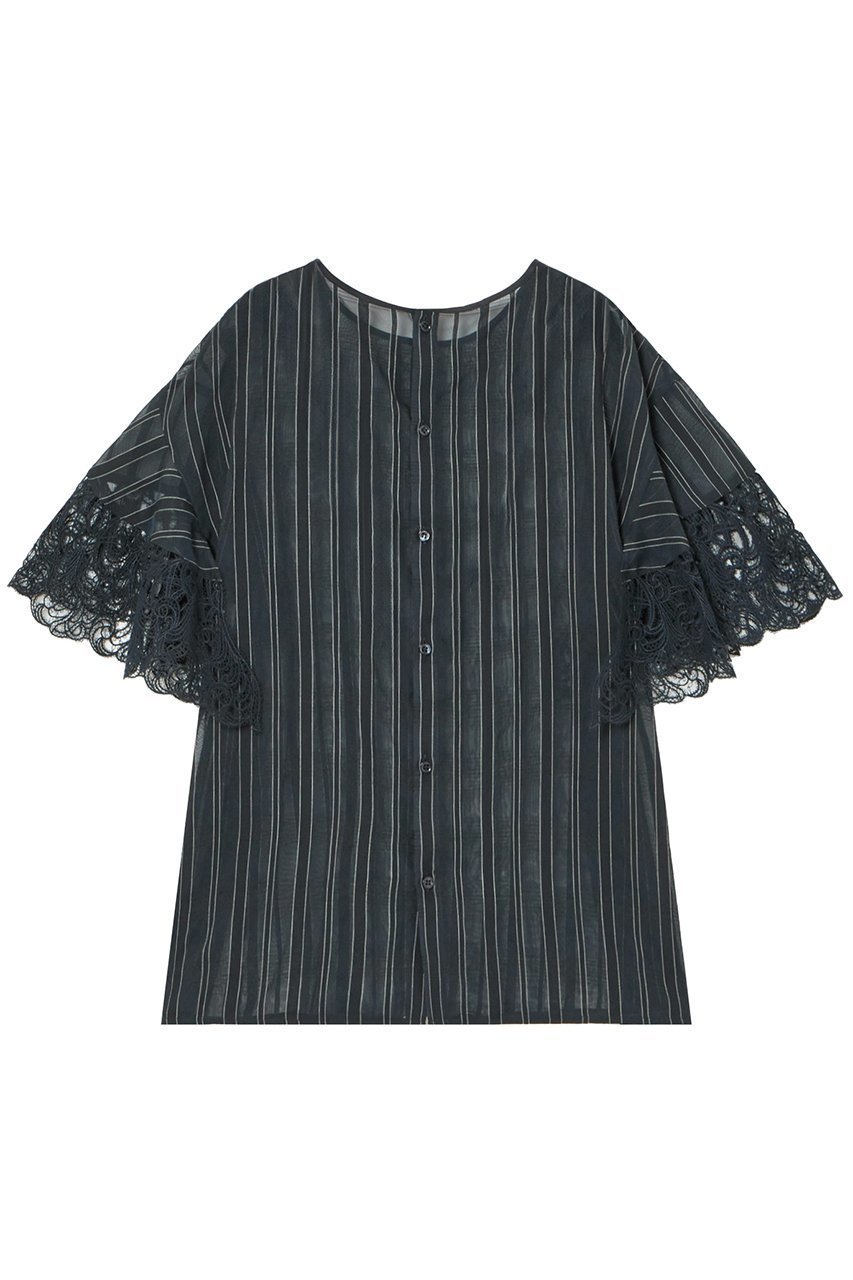 【アナイ/ANAYI】のシアーストライプフリル袖ブラウス 人気、トレンドファッション・服の通販 founy(ファニー) 　ファッション　Fashion　レディースファッション　Ladies' Fashion Online　トップス・カットソー　Tops/Tshirt　シャツ/ブラウス　Shirts/Blouses　ボリュームスリーブ / フリル袖　Volume Sleeve　イエロー　Yellow　キャミソール　Camisole　サマー　Summer　シャドー　Shadow　ショート　Short　ストライプ　Stripe　スリーブ　Sleeve　セットアップ　Set Up　ビスチェ　Bustier　ブルゾン　Blouson　プリント　Print　ランダム　Random　レース　Race　再入荷　Restock/Back In Stock/Re Arrival　夏　Summer　other-2|ID: prp329100004593328 ipo3291000000032614307