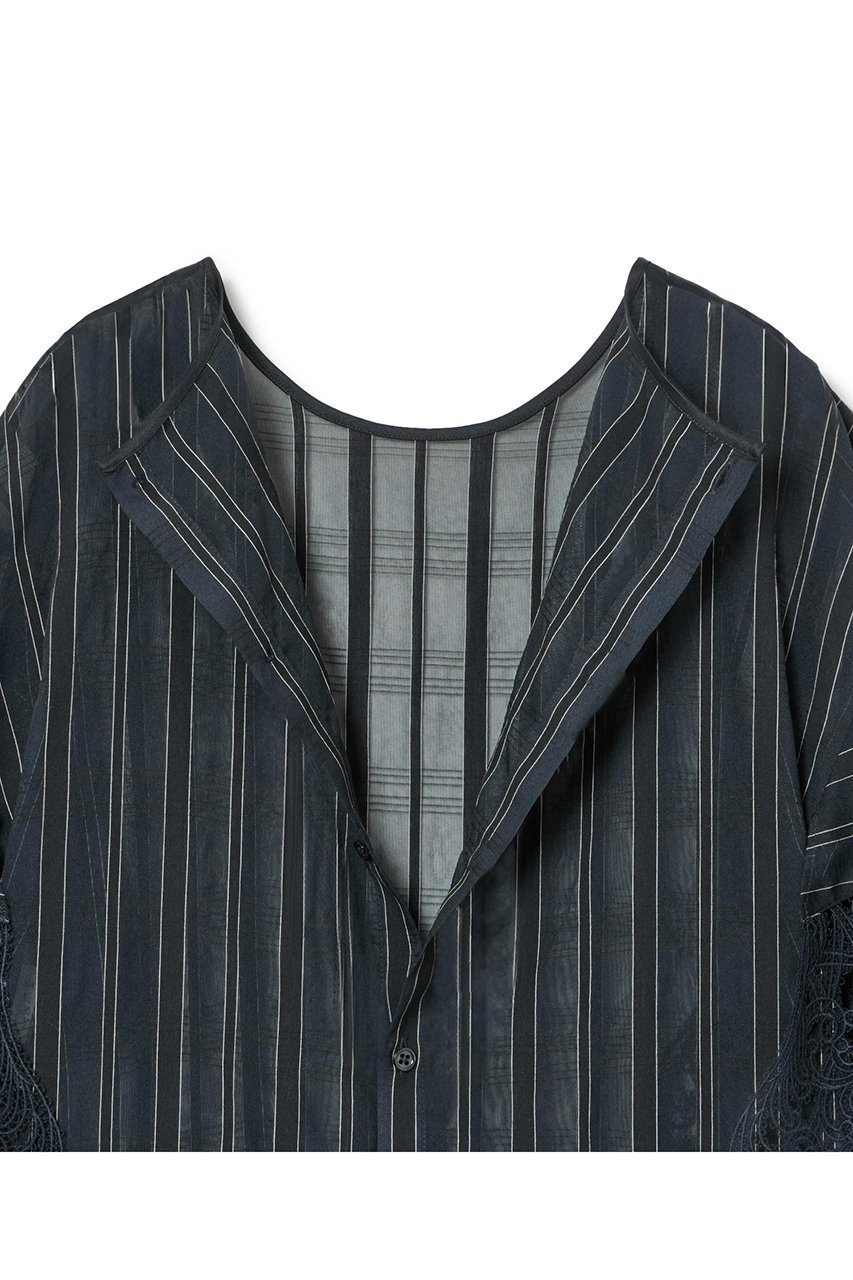 【アナイ/ANAYI】のシアーストライプフリル袖ブラウス 人気、トレンドファッション・服の通販 founy(ファニー) 　ファッション　Fashion　レディースファッション　Fashion for Women　トップス・カットソー　Cut & Sew Tops　シャツ・ブラウス・オフィスカジュアル　Elegant Blouses & Button-Ups　ボリューム袖・フリルスリーブブラウス　Voluminous & Ruffle Sleeves / Puffy Sleeve Tops　イエロー　Yellow　キャミソール　Camisole, Spaghetti Strap Top　サマー　Summer, Summer Style　シャドー　Shadow, Subtle Pattern　ショート　Short, Short Length　ストライプ　Stripe, Striped Pattern　スリーブ　Sleeve, Long Sleeve / Short Sleeve　セットアップ　Set-Up, Coordinated Outfit　ビスチェ　Bustier, Corset Top　ブルゾン　Blouson, Bomber Jacket　プリント　Print, Printed Pattern　ランダム　Random, Irregular　レース　Lace, Lace Fabric　再入荷　Restock / Back in Stock　夏　Summer　other-5|ID: prp329100004593328 ipo3291000000035052467