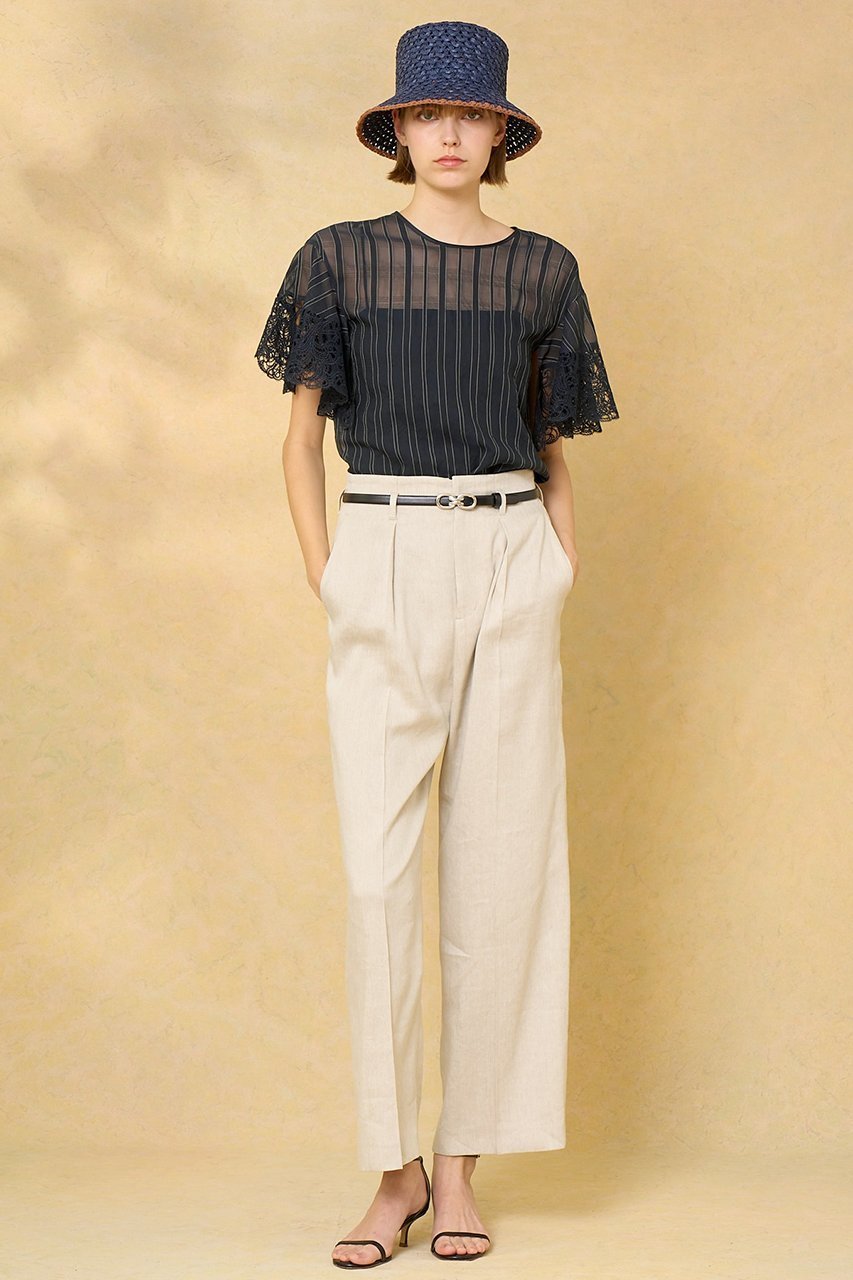 【アナイ/ANAYI】のシアーストライプフリル袖ブラウス 人気、トレンドファッション・服の通販 founy(ファニー) 　ファッション　Fashion　レディースファッション　Fashion for Women　トップス・カットソー　Cut & Sew Tops　シャツ・ブラウス・オフィスカジュアル　Elegant Blouses & Button-Ups　ボリューム袖・フリルスリーブブラウス　Voluminous & Ruffle Sleeves / Puffy Sleeve Tops　イエロー　Yellow　キャミソール　Camisole, Spaghetti Strap Top　サマー　Summer, Summer Style　シャドー　Shadow, Subtle Pattern　ショート　Short, Short Length　ストライプ　Stripe, Striped Pattern　スリーブ　Sleeve, Long Sleeve / Short Sleeve　セットアップ　Set-Up, Coordinated Outfit　ビスチェ　Bustier, Corset Top　ブルゾン　Blouson, Bomber Jacket　プリント　Print, Printed Pattern　ランダム　Random, Irregular　レース　Lace, Lace Fabric　再入荷　Restock / Back in Stock　夏　Summer　other-8|ID: prp329100004593328 ipo3291000000035052470