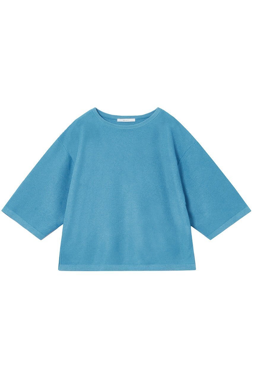 【アナイ/ANAYI】のカノコメッシュT プルオーバー インテリア・キッズ・メンズ・レディースファッション・服の通販 founy(ファニー) 　ファッション　Fashion　レディースファッション　Ladies' Fashion Online　トップス・カットソー　Tops/Tshirt　ニット　Knit Tops　プルオーバー　Pullover　おすすめ　Recommend　ボックス　Box　メッシュ　Mesh　再入荷　Restock/Back In Stock/Re Arrival　夏　Summer　ブルー|ID: prp329100004593332 ipo3291000000032614341