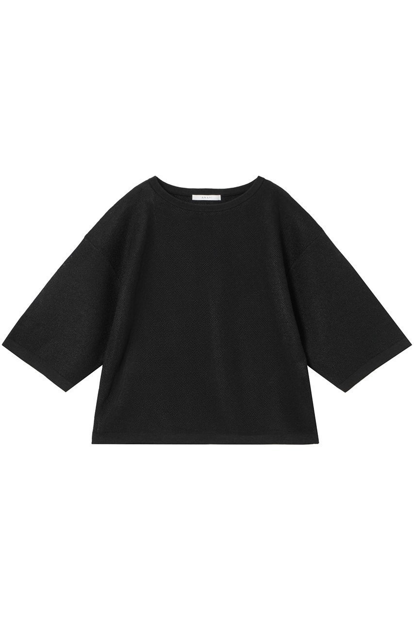 【アナイ/ANAYI】のカノコメッシュT プルオーバー インテリア・キッズ・メンズ・レディースファッション・服の通販 founy(ファニー) 　ファッション　Fashion　レディースファッション　Ladies' Fashion Online　トップス・カットソー　Tops/Tshirt　ニット　Knit Tops　プルオーバー　Pullover　おすすめ　Recommend　ボックス　Box　メッシュ　Mesh　再入荷　Restock/Back In Stock/Re Arrival　夏　Summer　ブラック|ID: prp329100004593332 ipo3291000000032614342