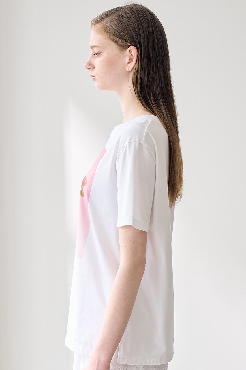 【アナイ/ANAYI】のコットン天竺ロマネスコプリントTシャツ 人気、トレンドファッション・服の通販 founy(ファニー) 　ファッション　Fashion　レディースファッション　Ladies' Fashion Online　トップス・カットソー　Tops/Tshirt　シャツ/ブラウス　Shirts/Blouses　ロング / Tシャツ　T-Shirts　カットソー　Cut and Sewn　なめらか　Smooth　エレガント 上品　Elegant　ショート　Short　スリーブ　Sleeve　バランス　Balance　フラワー　Flower　プリント　Print　ミックス　Mix　リアル　Real　リラックス　Relax　再入荷　Restock/Back In Stock/Re Arrival　other-6|ID: prp329100004593333 ipo3291000000032614350