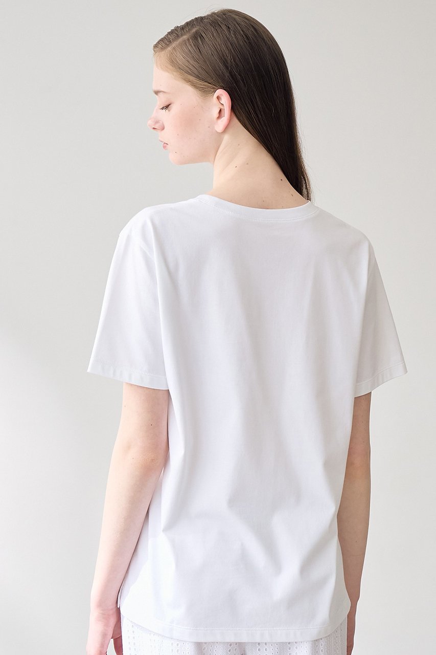 【アナイ/ANAYI】のコットン天竺ロマネスコプリントTシャツ 人気、トレンドファッション・服の通販 founy(ファニー) 　ファッション　Fashion　レディースファッション　Ladies' Fashion Online　トップス・カットソー　Tops/Tshirt　シャツ/ブラウス　Shirts/Blouses　ロング / Tシャツ　T-Shirts　カットソー　Cut and Sewn　なめらか　Smooth　エレガント 上品　Elegant　ショート　Short　スリーブ　Sleeve　バランス　Balance　フラワー　Flower　プリント　Print　ミックス　Mix　リアル　Real　リラックス　Relax　再入荷　Restock/Back In Stock/Re Arrival　other-7|ID: prp329100004593333 ipo3291000000032614351