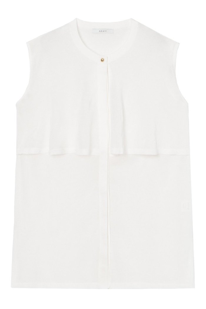 【アナイ/ANAYI】のフラップニット ブラウス インテリア・キッズ・メンズ・レディースファッション・服の通販 founy(ファニー) https://founy.com/ ファッション Fashion レディースファッション Fashion for Women トップス・カットソー Cut & Sew Tops ニット Knit Tops & Sweaters キャミソール&ノースリーブ Camisoles & Sleeveless Tops シャツ・ブラウス・オフィスカジュアル Elegant Blouses & Button-Ups ノースリーブ Sleeveless, No-Sleeve フラップ Flap, Flap Pocket フラワー Flower, Floral ミドル Middle Length, Mid Height |ID: prp329100004593334 ipo3291000000036139100