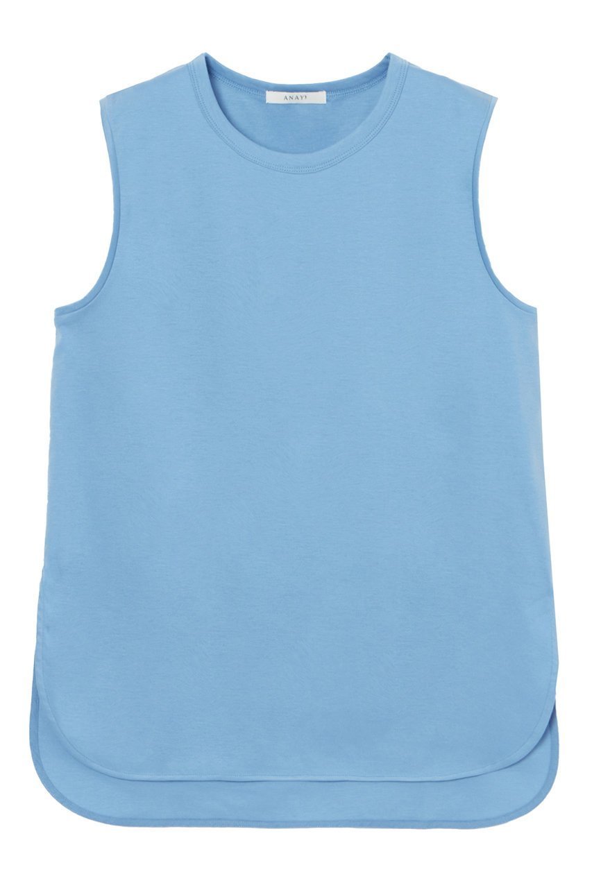 【アナイ/ANAYI】のコットンフライスノースリ プルオーバー インテリア・キッズ・メンズ・レディースファッション・服の通販 founy(ファニー) ファッション Fashion レディースファッション Fashion for Women トップス・カットソー Cut & Sew Tops キャミソール&ノースリーブ Camisoles & Sleeveless Tops シャツ・ブラウス・オフィスカジュアル Elegant Blouses & Button-Ups ロングTシャツ・Tシャツ Longline T-Shirts & Tees カジュアルプルオーバー・ニットトップス Pullovers & Knit Tops / Casual Pullovers カットソー・ベーシックTシャツ Cut-and-Sewn Tops / Stretch Tees & Basics キャミソール Camisole, Spaghetti Strap Top コンパクト Compact, Small Size スリット Slit, Slit Detail タンク Tank Top, Sleeveless Top ドレープ Drape, Draping Fabric ノースリーブ Sleeveless, No-Sleeve バランス Balance, Style Balance フラワー Flower, Floral ラウンド Round, Round Neck 再入荷 Restock / Back in Stock 夏 Summer ブルー|ID: prp329100004593335 ipo3291000000035051813
