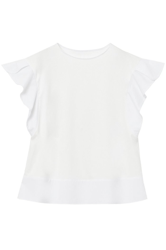 【アナイ/ANAYI】のコットンスムースフリルスリーブ プルオーバー インテリア・キッズ・メンズ・レディースファッション・服の通販 founy(ファニー) https://founy.com/ ファッション Fashion レディースファッション Fashion for Women トップス・カットソー Cut & Sew Tops シャツ・ブラウス・オフィスカジュアル Elegant Blouses & Button-Ups ロングTシャツ・Tシャツ Longline T-Shirts & Tees カジュアルプルオーバー・ニットトップス Pullovers & Knit Tops / Casual Pullovers カットソー・ベーシックTシャツ Cut-and-Sewn Tops / Stretch Tees & Basics カットソー Cut and Sewn Top コンパクト Compact, Small Size ショート Short, Short Length スリーブ Sleeve, Long Sleeve / Short Sleeve フラワー Flower, Floral フレア Flare, Flared ブロード Broadcloth, Fine Cotton |ID: prp329100004593336 ipo3291000000036139119