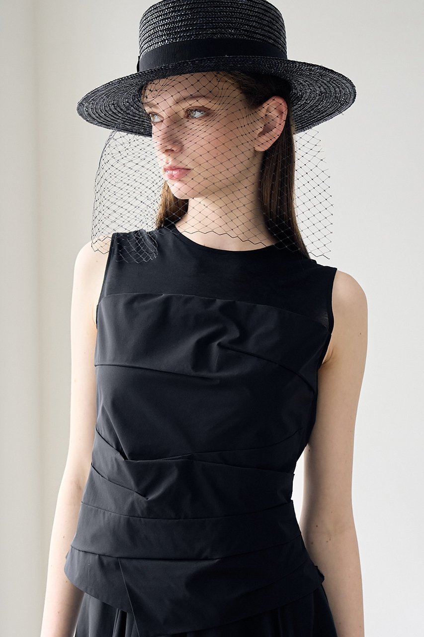 【アナイ/ANAYI】のカットソーコンビタフタビスチェ ブラウス 人気、トレンドファッション・服の通販 founy(ファニー) 　ファッション　Fashion　レディースファッション　Ladies' Fashion Online　トップス・カットソー　Tops/Tshirt　キャミソール / ノースリーブ　No Sleeves　シャツ/ブラウス　Shirts/Blouses　カットソー　Cut and Sewn　ビスチェ　Bustier　おすすめ　Recommend　アシンメトリー　Asymmetry　ジャージー　Jersey　ストレッチ　Stretch　ノースリーブ　No Sleeve　ビスチェ　Bustier　フラワー　Flower　ランダム　Random　再入荷　Restock/Back In Stock/Re Arrival　other-6|ID: prp329100004593337 ipo3291000000032614383
