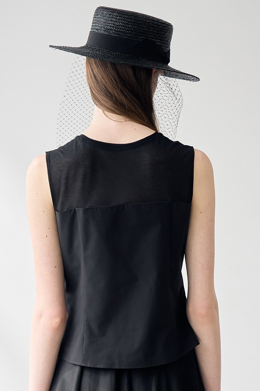 【アナイ/ANAYI】のカットソーコンビタフタビスチェ ブラウス 人気、トレンドファッション・服の通販 founy(ファニー) 　ファッション　Fashion　レディースファッション　Ladies' Fashion Online　トップス・カットソー　Tops/Tshirt　キャミソール / ノースリーブ　No Sleeves　シャツ/ブラウス　Shirts/Blouses　カットソー　Cut and Sewn　ビスチェ　Bustier　おすすめ　Recommend　アシンメトリー　Asymmetry　ジャージー　Jersey　ストレッチ　Stretch　ノースリーブ　No Sleeve　ビスチェ　Bustier　フラワー　Flower　ランダム　Random　再入荷　Restock/Back In Stock/Re Arrival　other-8|ID: prp329100004593337 ipo3291000000032614385
