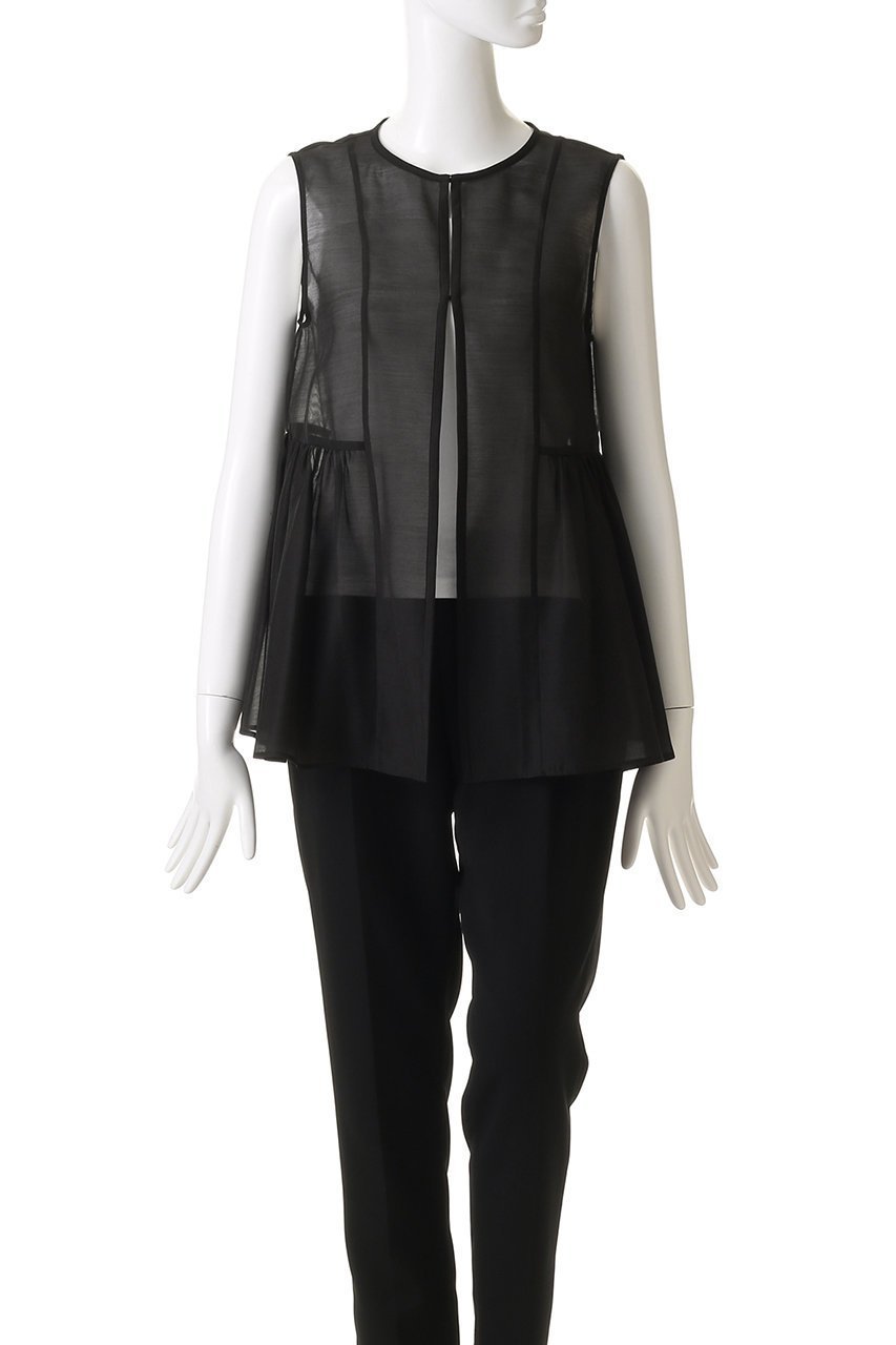 【アナイ/ANAYI】のオーガンペプラムギャザージレ 人気、トレンドファッション・服の通販 founy(ファニー) 　ファッション　Fashion　レディースファッション　Ladies' Fashion Online　アウター　Coat Outerwear　ジャケット　Jackets　おすすめ　Recommend　インナー　Inner　オーガンジー　Organdy　ギャザー　Gather　シアー　Sheer　ジャケット　Jacket　タンク　Tank　バランス　Balance　パイピング　Piping　フラワー　Flower　ベスト　Vest　ボトム　Bottom　再入荷　Restock/Back In Stock/Re Arrival　other-2|ID: prp329100004593338 ipo3291000000032614390