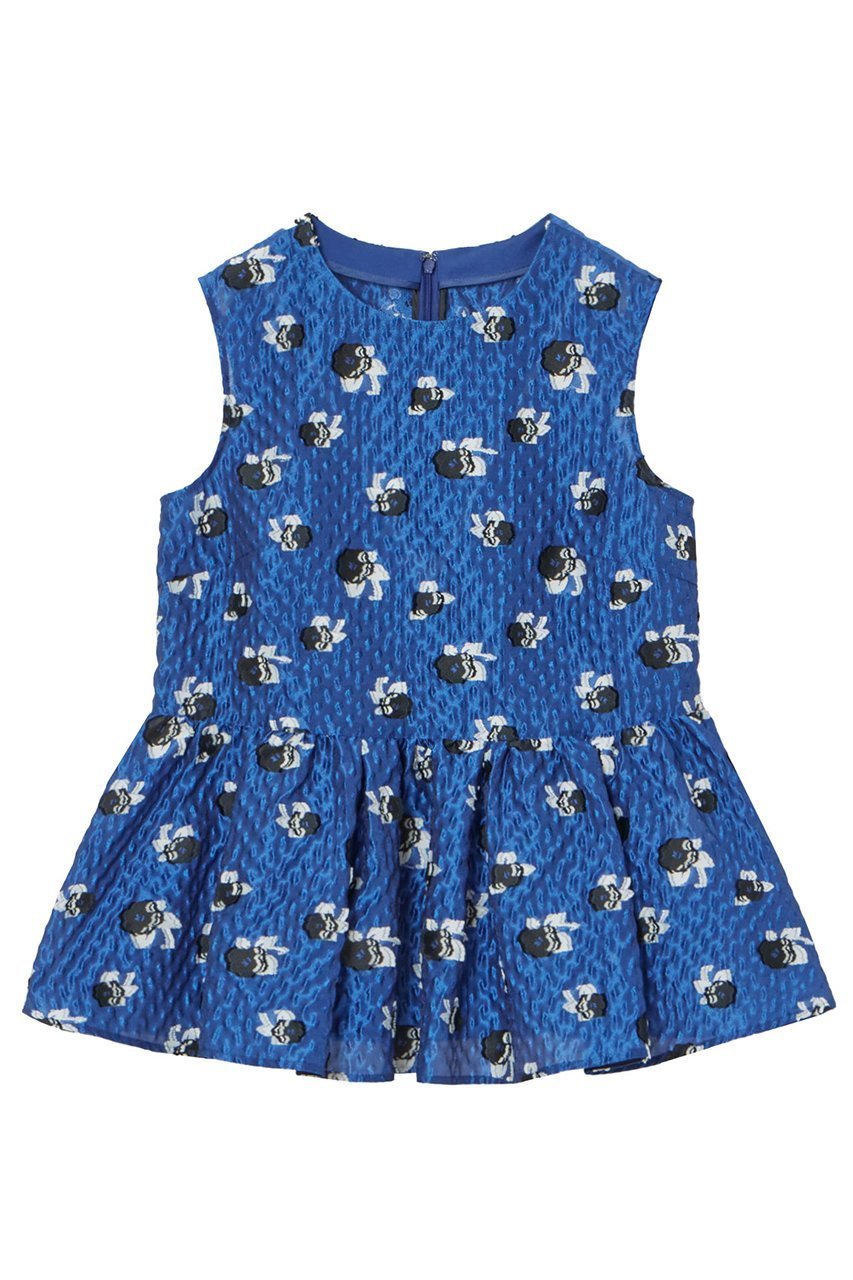 【アナイ/ANAYI】のフラワージャガードペプラム ブラウス インテリア・キッズ・メンズ・レディースファッション・服の通販 founy(ファニー) 　ファッション　Fashion　レディースファッション　Ladies' Fashion Online　トップス・カットソー　Tops/Tshirt　キャミソール / ノースリーブ　No Sleeves　シャツ/ブラウス　Shirts/Blouses　ノースリーブ　No Sleeve　フラワー　Flower　ペプラム　Peplum　再入荷　Restock/Back In Stock/Re Arrival　別注　Special Order　ブルー|ID: prp329100004593339 ipo3291000000032614395