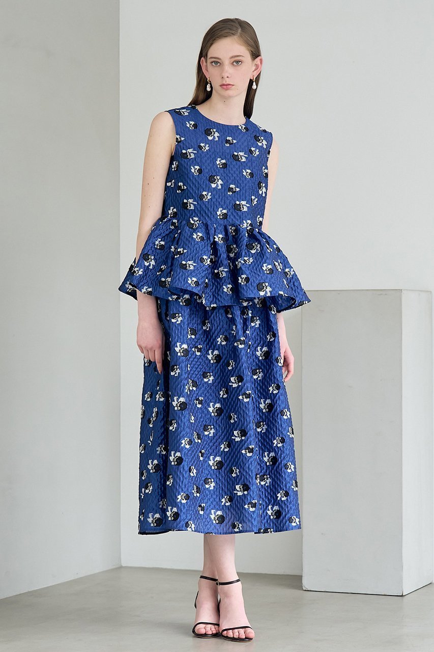 【アナイ/ANAYI】のフラワージャガードペプラム ブラウス 人気、トレンドファッション・服の通販 founy(ファニー) 　ファッション　Fashion　レディースファッション　Ladies' Fashion Online　トップス・カットソー　Tops/Tshirt　キャミソール / ノースリーブ　No Sleeves　シャツ/ブラウス　Shirts/Blouses　ノースリーブ　No Sleeve　フラワー　Flower　ペプラム　Peplum　再入荷　Restock/Back In Stock/Re Arrival　別注　Special Order　other-6|ID: prp329100004593339 ipo3291000000032614400