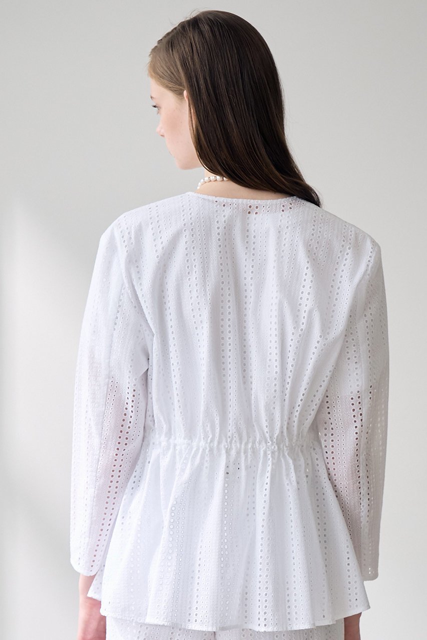 【アナイ/ANAYI】のレース刺繍ストリング ジャケット 人気、トレンドファッション・服の通販 founy(ファニー) 　ファッション　Fashion　レディースファッション　Fashion for Women　アウター　Coat / Outerwear Collection　レディースジャケット・軽アウター　Jackets　おすすめ　Recommended / Our Picks　グラデーション　Gradient, Ombre　ジャケット　Jacket, Outerwear　ストライプ　Stripe, Striped Pattern　ストリング　String, Drawstring　セットアップ　Set-Up, Coordinated Outfit　ドット　Polka Dot, Dot Pattern　フラワー　Flower, Floral　ペプラム　Peplum, Flared Hem　モダン　Modern, Contemporary　レース　Lace, Lace Fabric　ワーク　Workwear, Utility Style　other-8|ID: prp329100004593340 ipo3291000000036028473