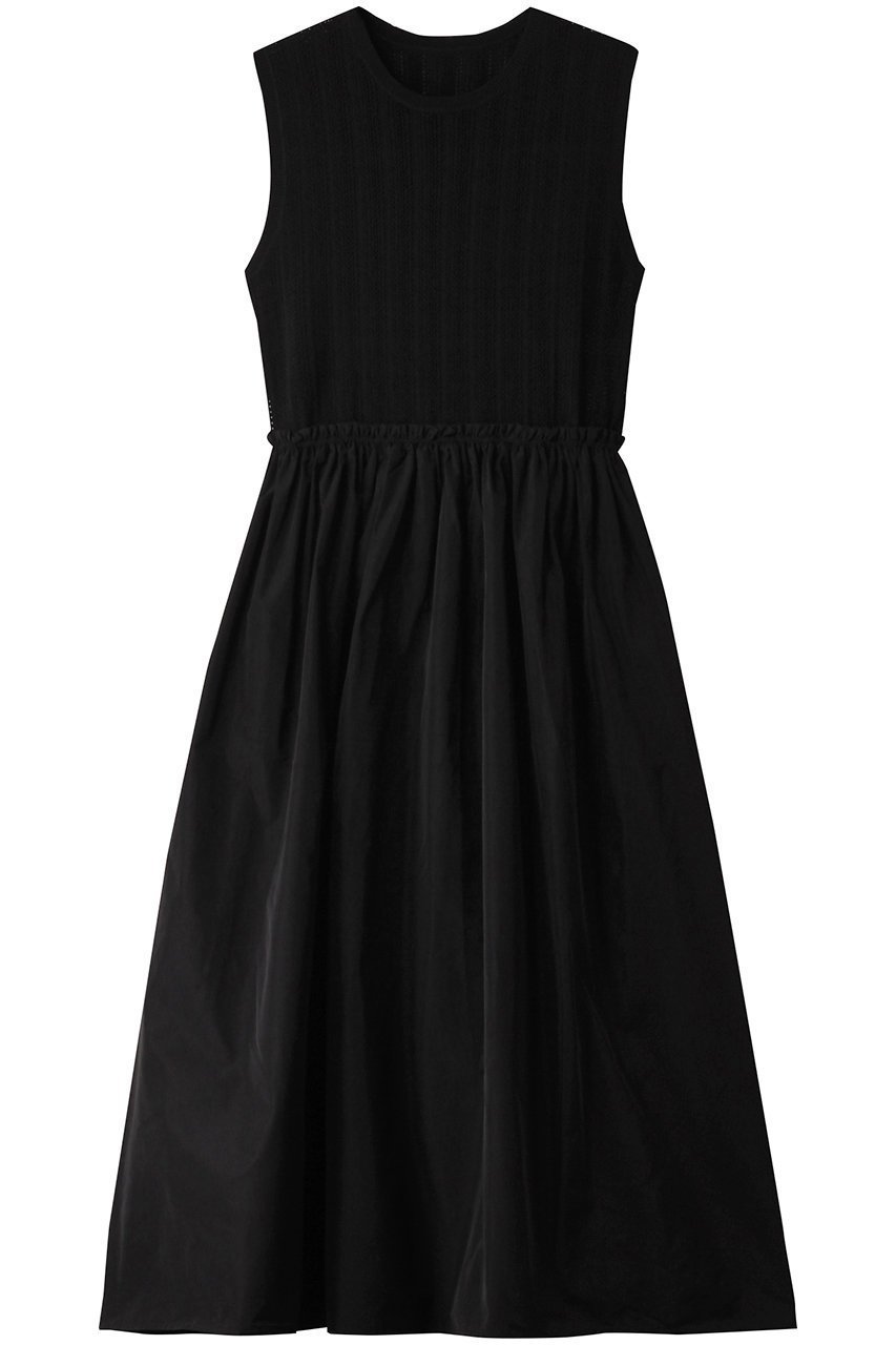 【アナイ/ANAYI】のレーシーニットドッキング ワンピース インテリア・キッズ・メンズ・レディースファッション・服の通販 founy(ファニー) 　ファッション　Fashion　レディースファッション　Ladies' Fashion Online　ワンピース　Dress　チュニック　Tunic　カーディガン　Cardigan　ジャケット　Jacket　チュニック　Tunic　ドッキング　Docking　フレア　Flare　ボーダー　Border　モノトーン　Monotone　レース　Race　再入荷　Restock/Back In Stock/Re Arrival　ブラック|ID: prp329100004593342 ipo3291000000032614413