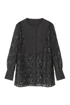 【アナイ/ANAYI】のフラワーケミカルレースクルーブラウス ブラック|ID: prp329100004593343 ipo3291000000032614420