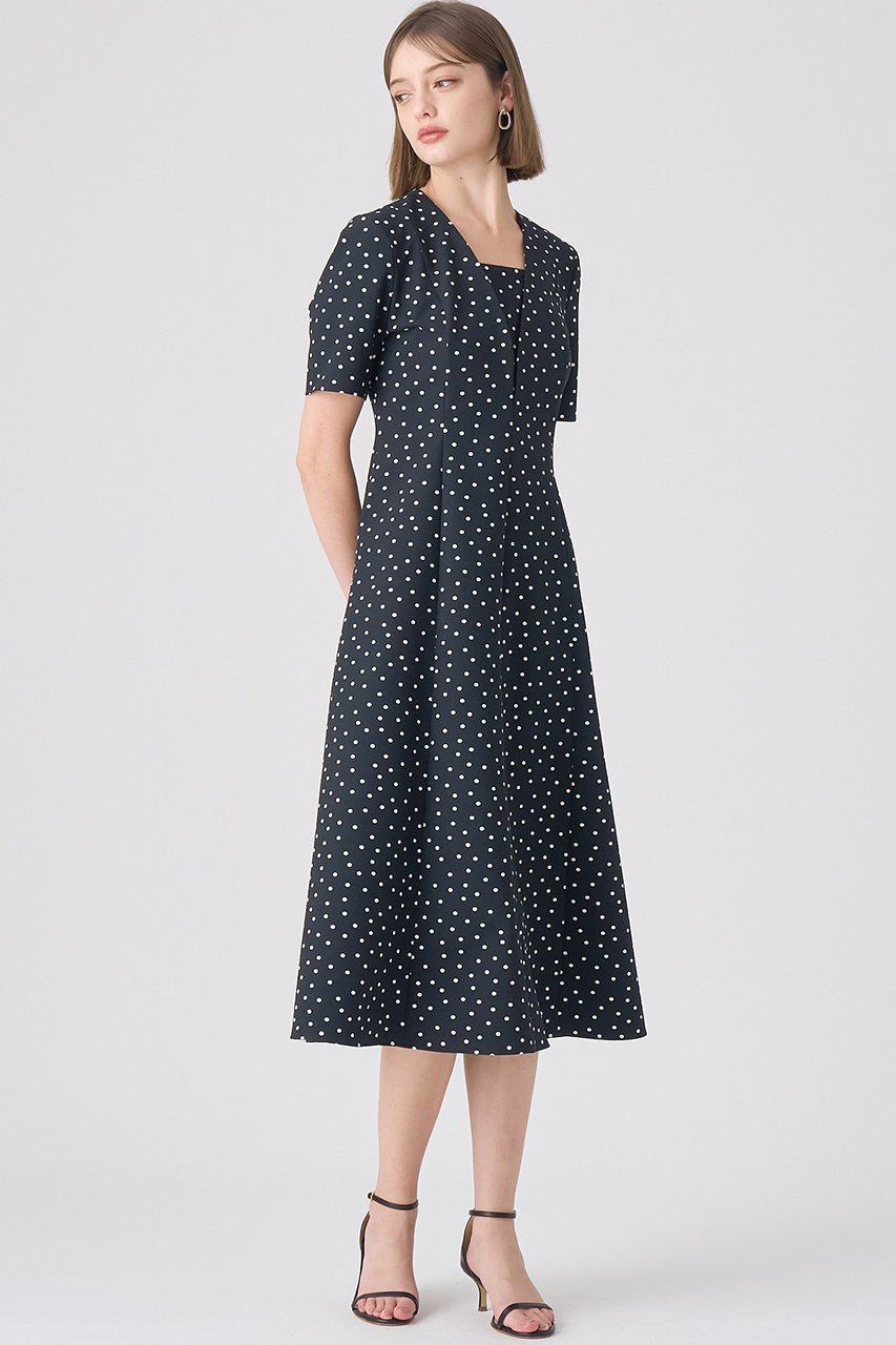 【アナイ/ANAYI】のサッカーストレッチフレアワンピース 人気、トレンドファッション・服の通販 founy(ファニー) 　ファッション　Fashion　レディースファッション　Ladies' Fashion Online　ワンピース　Dress　チュニック　Tunic　おすすめ　Recommend　カッティング　Cutting　サッカー　Soccer　ストレッチ　Stretch　チュニック　Tunic　デコルテ　Decolletage　ドット　Dot　フレア　Flare　プリント　Print　再入荷　Restock/Back In Stock/Re Arrival　夏　Summer　無地　Plain Color　other-7|ID: prp329100004593347 ipo3291000000032614454