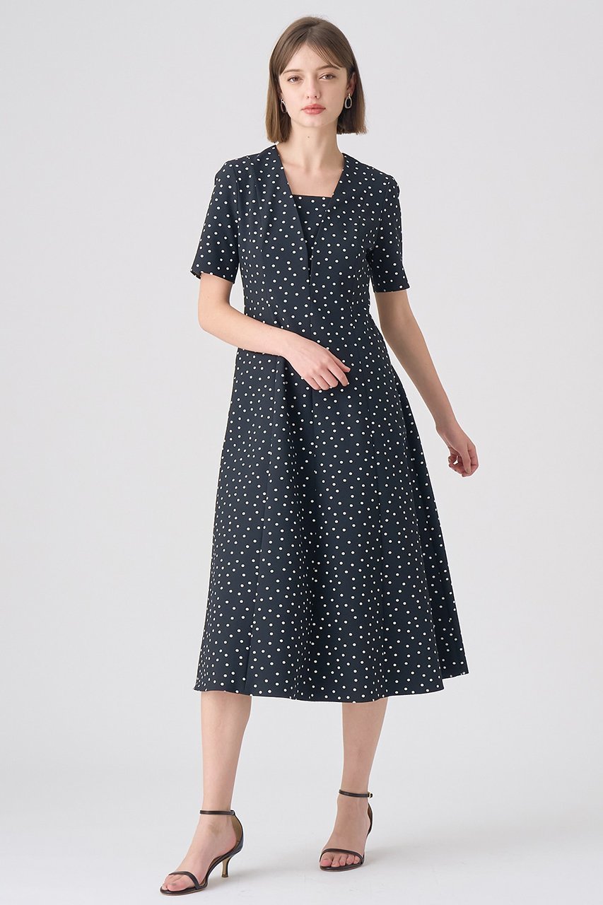 【アナイ/ANAYI】のサッカーストレッチフレアワンピース 人気、トレンドファッション・服の通販 founy(ファニー) 　ファッション　Fashion　レディースファッション　Ladies' Fashion Online　ワンピース　Dress　チュニック　Tunic　おすすめ　Recommend　カッティング　Cutting　サッカー　Soccer　ストレッチ　Stretch　チュニック　Tunic　デコルテ　Decolletage　ドット　Dot　フレア　Flare　プリント　Print　再入荷　Restock/Back In Stock/Re Arrival　夏　Summer　無地　Plain Color　other-8|ID: prp329100004593347 ipo3291000000032614455