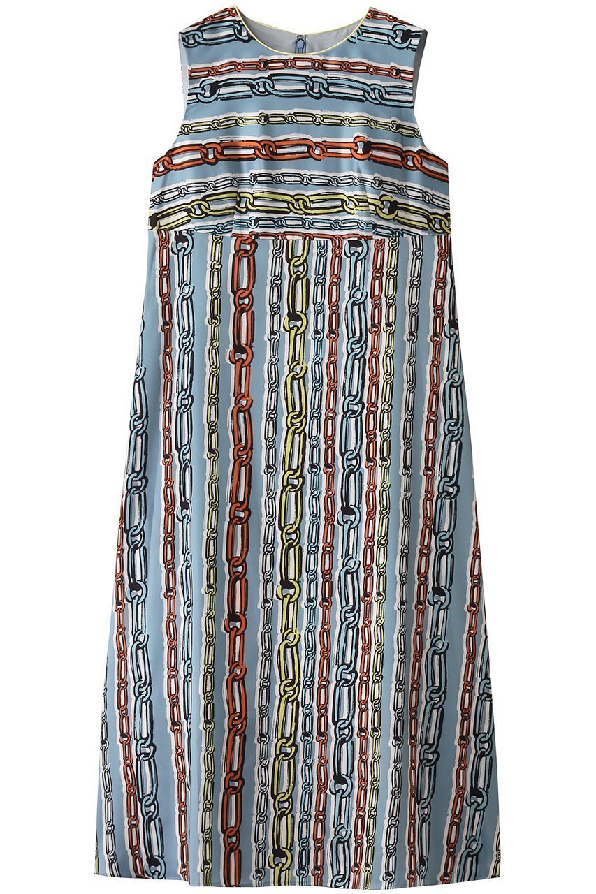 【アナイ/ANAYI】のチェーンPTノースリーブワンピース 人気、トレンドファッション・服の通販 founy(ファニー) 　ファッション　Fashion　レディースファッション　Ladies' Fashion Online　ワンピース　Dress　チュニック　Tunic　イタリア　Italy　チェーン　Chain　チュニック　Tunic　ネオン　Neon　ノースリーブ　No Sleeve　フレア　Flare　プリント　Print　モダン　Modern　リゾート　Resort　ロング　Long　再入荷　Restock/Back In Stock/Re Arrival　 other-1|ID: prp329100004593349 ipo3291000000032614461