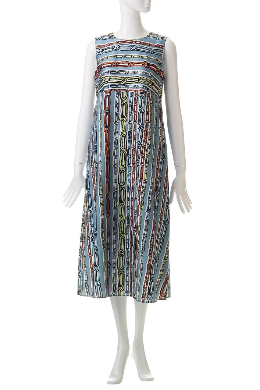 【アナイ/ANAYI】のチェーンPTノースリーブワンピース 人気、トレンドファッション・服の通販 founy(ファニー) 　ファッション　Fashion　レディースファッション　Fashion for Women　ワンピース　Dresses　チュニック　Tunic Tops & Dresses　イタリア　Italy　チェーン　Chain, Chain Strap　チュニック　Tunic, Long Top　ネオン　Neon, Neon Color　ノースリーブ　Sleeveless, No-Sleeve　フレア　Flare, Flared　プリント　Print, Printed Pattern　モダン　Modern, Contemporary　リゾート　Resort, Vacation Style　ロング　Long, Long-Length　再入荷　Restock / Back in Stock　other-2|ID: prp329100004593349 ipo3291000000035051537