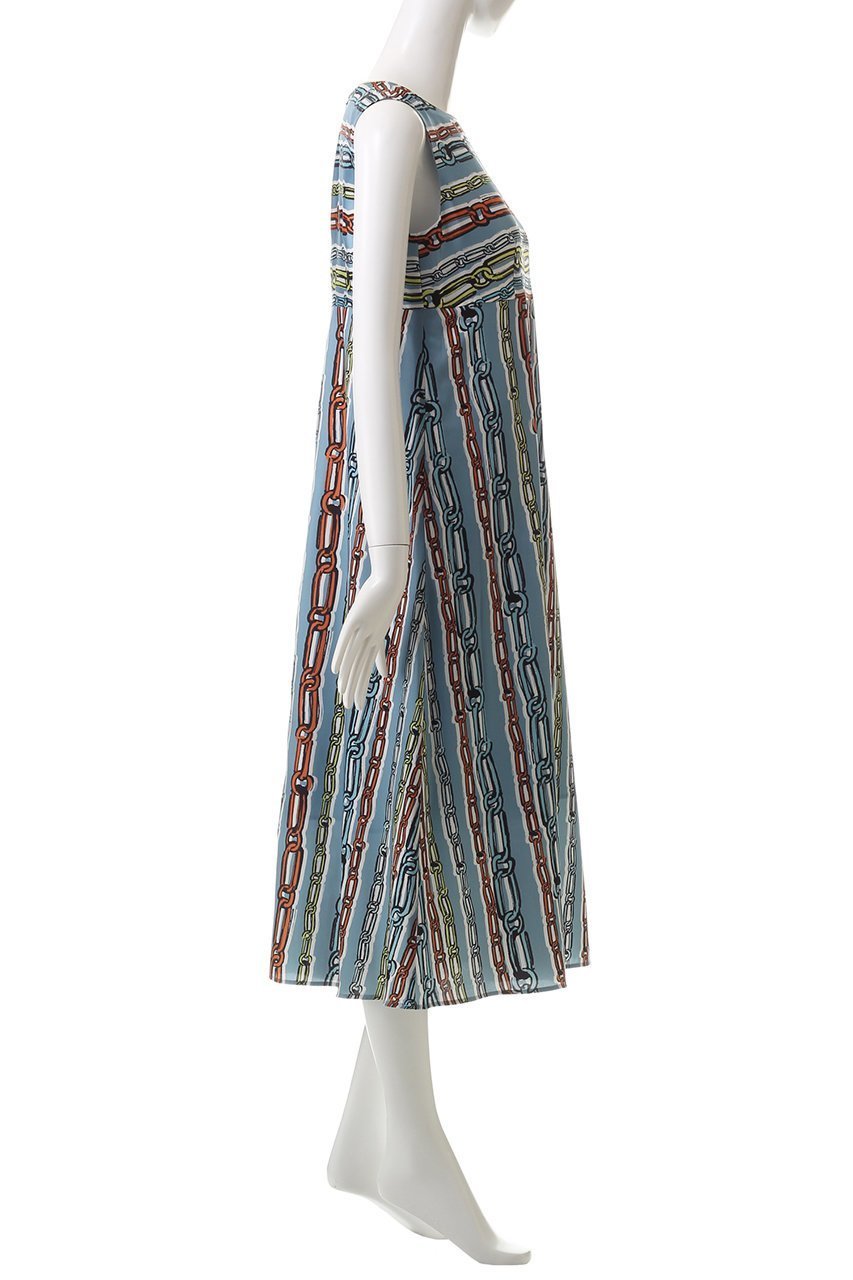 【アナイ/ANAYI】のチェーンPTノースリーブワンピース 人気、トレンドファッション・服の通販 founy(ファニー) 　ファッション　Fashion　レディースファッション　Fashion for Women　ワンピース　Dresses　チュニック　Tunic Tops & Dresses　イタリア　Italy　チェーン　Chain, Chain Strap　チュニック　Tunic, Long Top　ネオン　Neon, Neon Color　ノースリーブ　Sleeveless, No-Sleeve　フレア　Flare, Flared　プリント　Print, Printed Pattern　モダン　Modern, Contemporary　リゾート　Resort, Vacation Style　ロング　Long, Long-Length　再入荷　Restock / Back in Stock　other-3|ID: prp329100004593349 ipo3291000000035051538