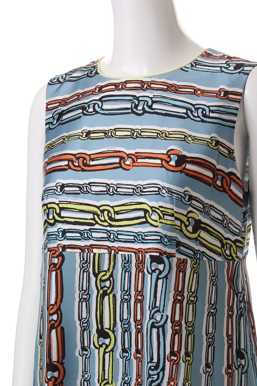 【アナイ/ANAYI】のチェーンPTノースリーブワンピース 人気、トレンドファッション・服の通販 founy(ファニー) 　ファッション　Fashion　レディースファッション　Fashion for Women　ワンピース　Dresses　チュニック　Tunic Tops & Dresses　イタリア　Italy　チェーン　Chain, Chain Strap　チュニック　Tunic, Long Top　ネオン　Neon, Neon Color　ノースリーブ　Sleeveless, No-Sleeve　フレア　Flare, Flared　プリント　Print, Printed Pattern　モダン　Modern, Contemporary　リゾート　Resort, Vacation Style　ロング　Long, Long-Length　再入荷　Restock / Back in Stock　other-5|ID: prp329100004593349 ipo3291000000035051540