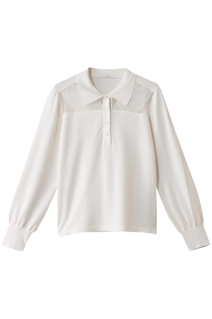 【アナイ/ANAYI】の衿付キシアーレースプルオーバー インテリア・キッズ・メンズ・レディースファッション・服の通販 founy(ファニー) https://founy.com/ ファッション Fashion レディースファッション Fashion for Women トップス・カットソー Cut & Sew Tops ニット Knit Tops & Sweaters カジュアルプルオーバー・ニットトップス Pullovers & Knit Tops / Casual Pullovers おすすめ Recommended / Our Picks シアー Sheer, See-Through デニム Denim, Jeans Material フェミニン Feminine, Girly フレア Flare, Flared ボトム Bottoms, Lower Wear レース Lace, Lace Fabric ワイド Wide, Wide Fit エレガント 上品 Elegant |ID: prp329100004593352 ipo3291000000036028420