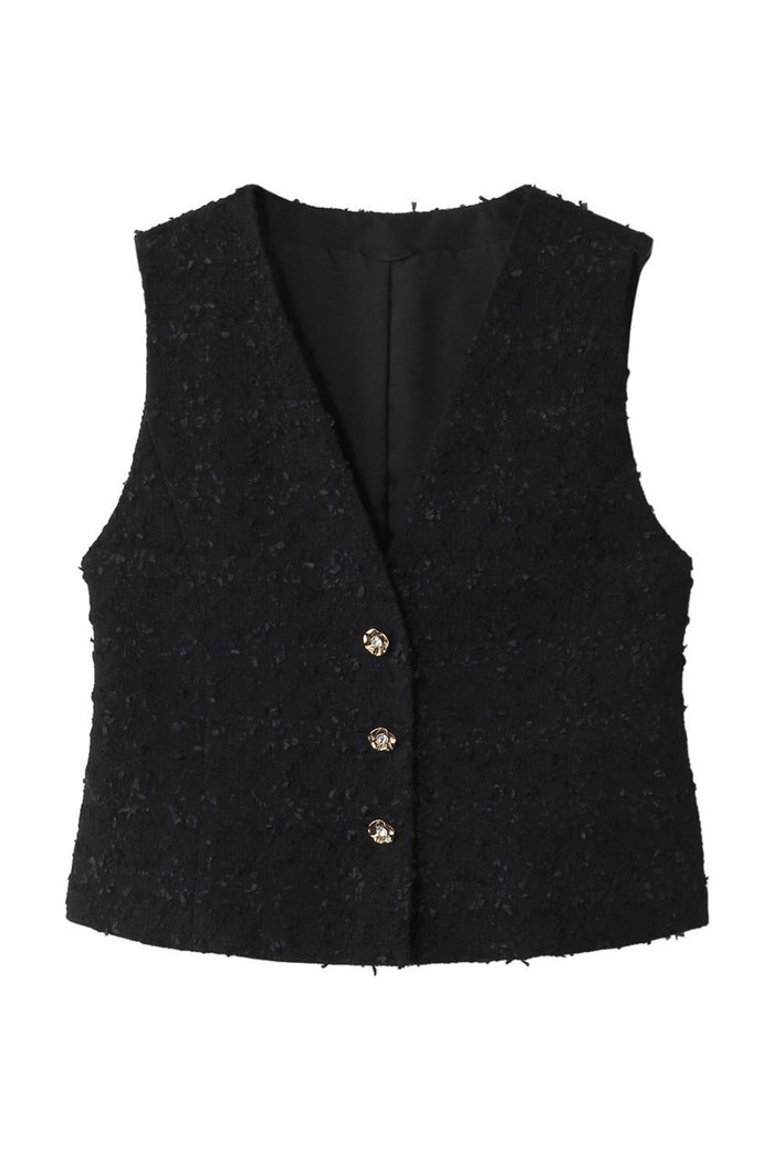 【アナイ/ANAYI】のミックスヤーンツィードショートジレ インテリア・キッズ・メンズ・レディースファッション・服の通販 founy(ファニー) https://founy.com/ ファッション Fashion レディースファッション Ladies' Fashion Online アウター Coat Outerwear ジャケット Jackets ジャケット Jacket ツイード Tweed パーティ Party ベスト Vest 再入荷 Restock/Back In Stock/Re Arrival |ID: prp329100004593353 ipo3291000000032614490