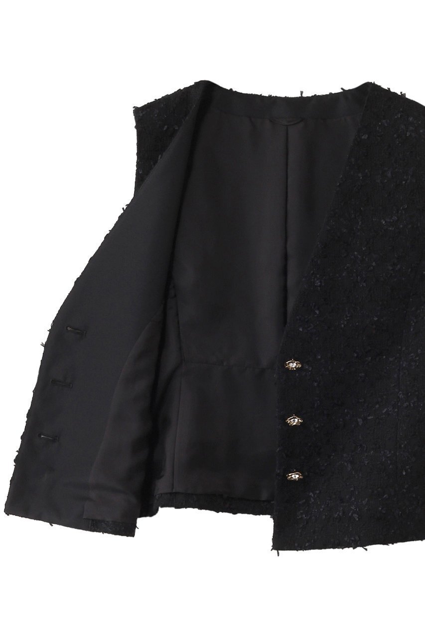【アナイ/ANAYI】のミックスヤーンツィードショートジレ 人気、トレンドファッション・服の通販 founy(ファニー) 　ファッション　Fashion　レディースファッション　Ladies' Fashion Online　アウター　Coat Outerwear　ジャケット　Jackets　ジャケット　Jacket　ツイード　Tweed　パーティ　Party　ベスト　Vest　再入荷　Restock/Back In Stock/Re Arrival　other-6|ID: prp329100004593353 ipo3291000000032614496