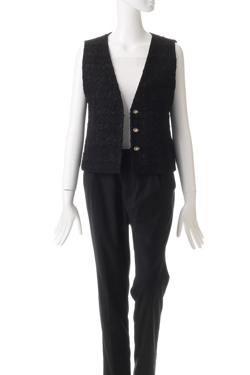 【アナイ/ANAYI】のミックスヤーンツィードショートジレ 人気、トレンドファッション・服の通販 founy(ファニー) 　ファッション　Fashion　レディースファッション　Ladies' Fashion Online　アウター　Coat Outerwear　ジャケット　Jackets　ジャケット　Jacket　ツイード　Tweed　パーティ　Party　ベスト　Vest　再入荷　Restock/Back In Stock/Re Arrival　other-7|ID: prp329100004593353 ipo3291000000032614497