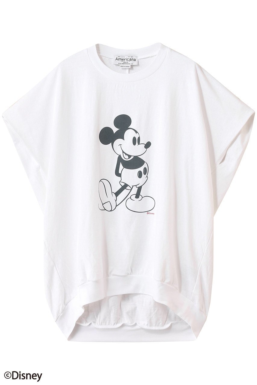 【アメリカーナ/Americana】のMickey / ノースリーブTシャツ インテリア・キッズ・メンズ・レディースファッション・服の通販 founy(ファニー) 　ファッション　Fashion　レディースファッション　Fashion for Women　トップス・カットソー　Cut & Sew Tops　キャミソール&ノースリーブ　Camisoles & Sleeveless Tops　シャツ・ブラウス・オフィスカジュアル　Elegant Blouses & Button-Ups　ロングTシャツ・Tシャツ　Longline T-Shirts & Tees　カットソー・ベーシックTシャツ　Cut-and-Sewn Tops / Stretch Tees & Basics　ショート　Short, Short Length　スリーブ　Sleeve, Long Sleeve / Short Sleeve　デニム　Denim, Jeans Material　ノースリーブ　Sleeveless, No-Sleeve　フロント　Front, Front Design　プリント　Print, Printed Pattern　ミックス　Mix, Mixed Style　ホワイト|ID: prp329100004593358 ipo3291000000035472993