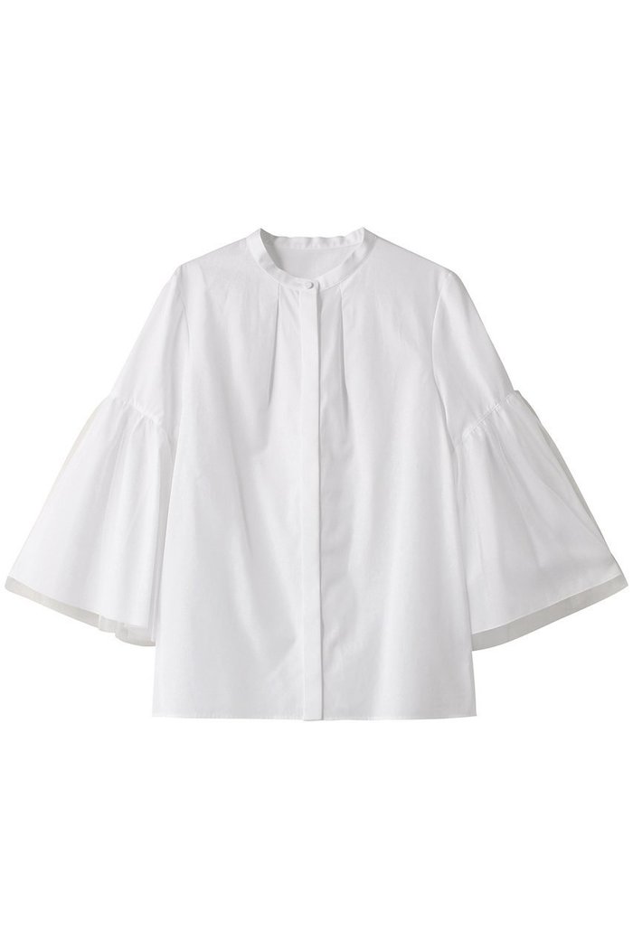 【アナイ/ANAYI】のブロードチュールスリーブブラウス インテリア・キッズ・メンズ・レディースファッション・服の通販 founy(ファニー) https://founy.com/ ファッション Fashion レディースファッション Fashion for Women トップス・カットソー Cut & Sew Tops シャツ・ブラウス・オフィスカジュアル Elegant Blouses & Button-Ups ショート Short, Short Length スリーブ Sleeve, Long Sleeve / Short Sleeve チュール Tulip, Tulip Motif パーティ Party, Party Style フェミニン Feminine, Girly フレア Flare, Flared ブロード Broadcloth, Fine Cotton |ID: prp329100004593367 ipo3291000000036139215