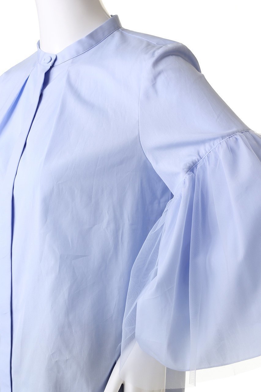 【アナイ/ANAYI】のブロードチュールスリーブブラウス 人気、トレンドファッション・服の通販 founy(ファニー) ファッション Fashion レディースファッション Fashion for Women トップス・カットソー Cut & Sew Tops シャツ・ブラウス・オフィスカジュアル Elegant Blouses & Button-Ups ショート Short, Short Length スリーブ Sleeve, Long Sleeve / Short Sleeve チュール Tulip, Tulip Motif パーティ Party, Party Style フェミニン Feminine, Girly フレア Flare, Flared ブロード Broadcloth, Fine Cotton other-5|ID: prp329100004593367 ipo3291000000036139220