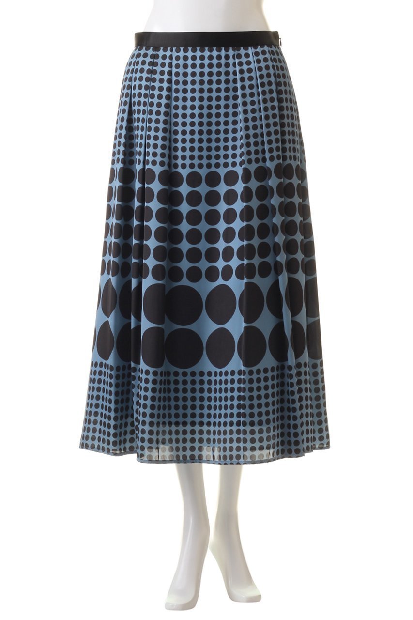 【アナイ/ANAYI】のサテンドットPTタックスカート 人気、トレンドファッション・服の通販 founy(ファニー) 　ファッション　Fashion　レディースファッション　Fashion for Women　スカート　Skirts　ロングスカート　Long Skirts / Maxi & Midi Skirts　おすすめ　Recommended / Our Picks　サテン　Satin, Glossy Fabric　シンプル　Simple, Minimal　ドット　Polka Dot, Dot Pattern　フェミニン　Feminine, Girly　フレア　Flare, Flared　ロング　Long, Long-Length　エレガント 上品　Elegant　再入荷　Restock / Back in Stock　other-2|ID: prp329100004593370 ipo3291000000035052924