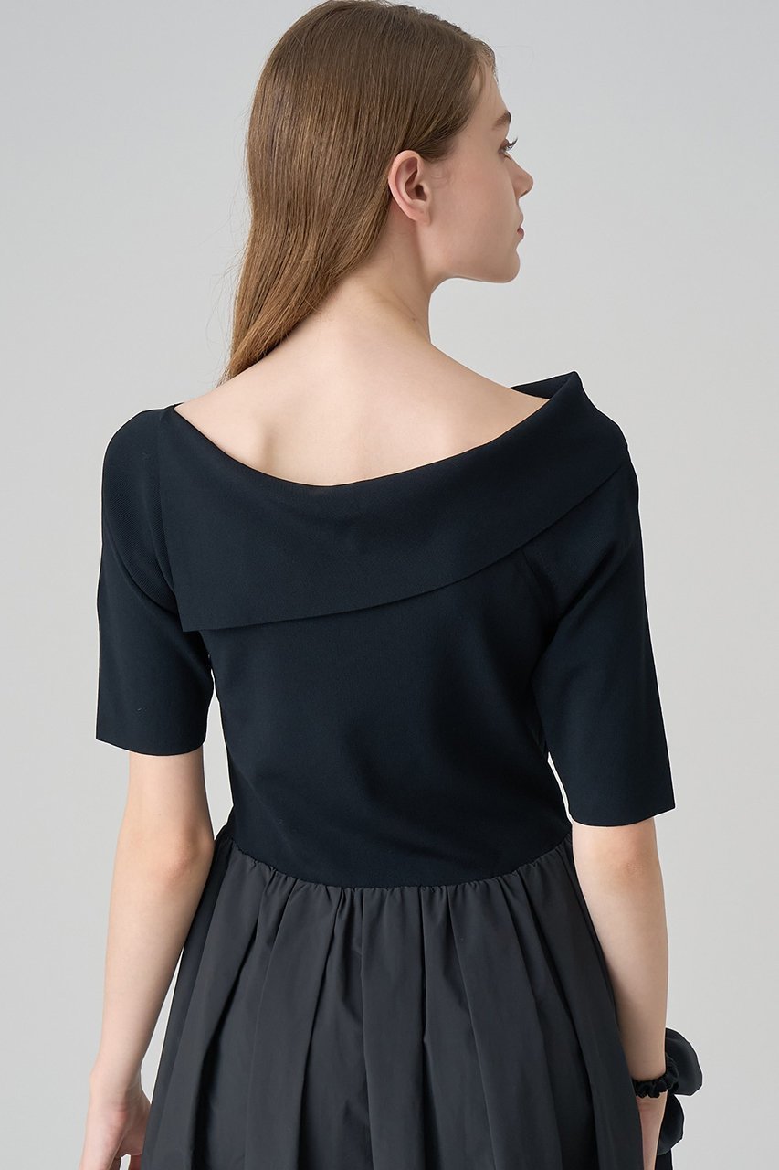 【アナイ/ANAYI】のタフタドッキング ワンピース 人気、トレンドファッション・服の通販 founy(ファニー) 　ファッション　Fashion　レディースファッション　Ladies' Fashion Online　ワンピース　Dress　チュニック　Tunic　アシンメトリー　Asymmetry　オフショルダー　Off Shoulder　ギャザー　Gather　ストレッチ　Stretch　スリット　Slit　タフタ　Taffeta　チュニック　Tunic　ドッキング　Docking　ドレープ　Drape　再入荷　Restock/Back In Stock/Re Arrival　other-5|ID: prp329100004593373 ipo3291000000032614711