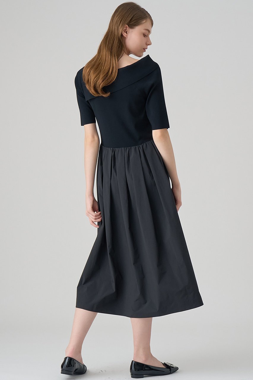【アナイ/ANAYI】のタフタドッキング ワンピース 人気、トレンドファッション・服の通販 founy(ファニー) 　ファッション　Fashion　レディースファッション　Ladies' Fashion Online　ワンピース　Dress　チュニック　Tunic　アシンメトリー　Asymmetry　オフショルダー　Off Shoulder　ギャザー　Gather　ストレッチ　Stretch　スリット　Slit　タフタ　Taffeta　チュニック　Tunic　ドッキング　Docking　ドレープ　Drape　再入荷　Restock/Back In Stock/Re Arrival　other-6|ID: prp329100004593373 ipo3291000000032614712